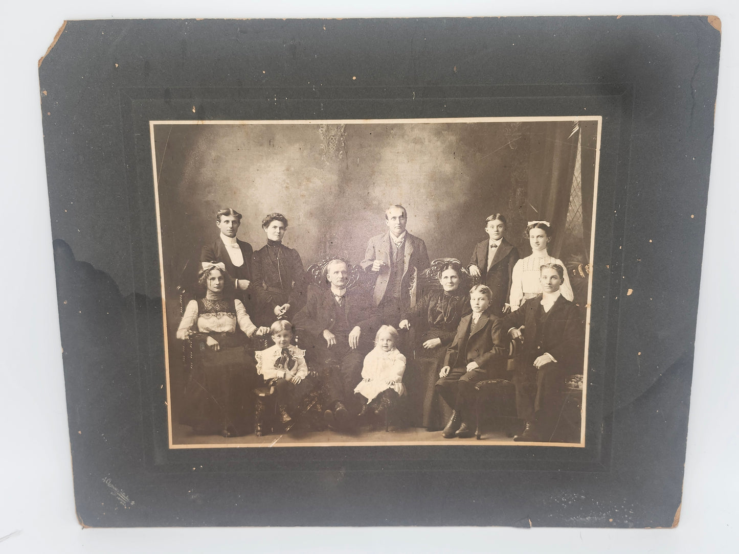 XXL Victorian Era Family Portrait *almost 2 feet tall