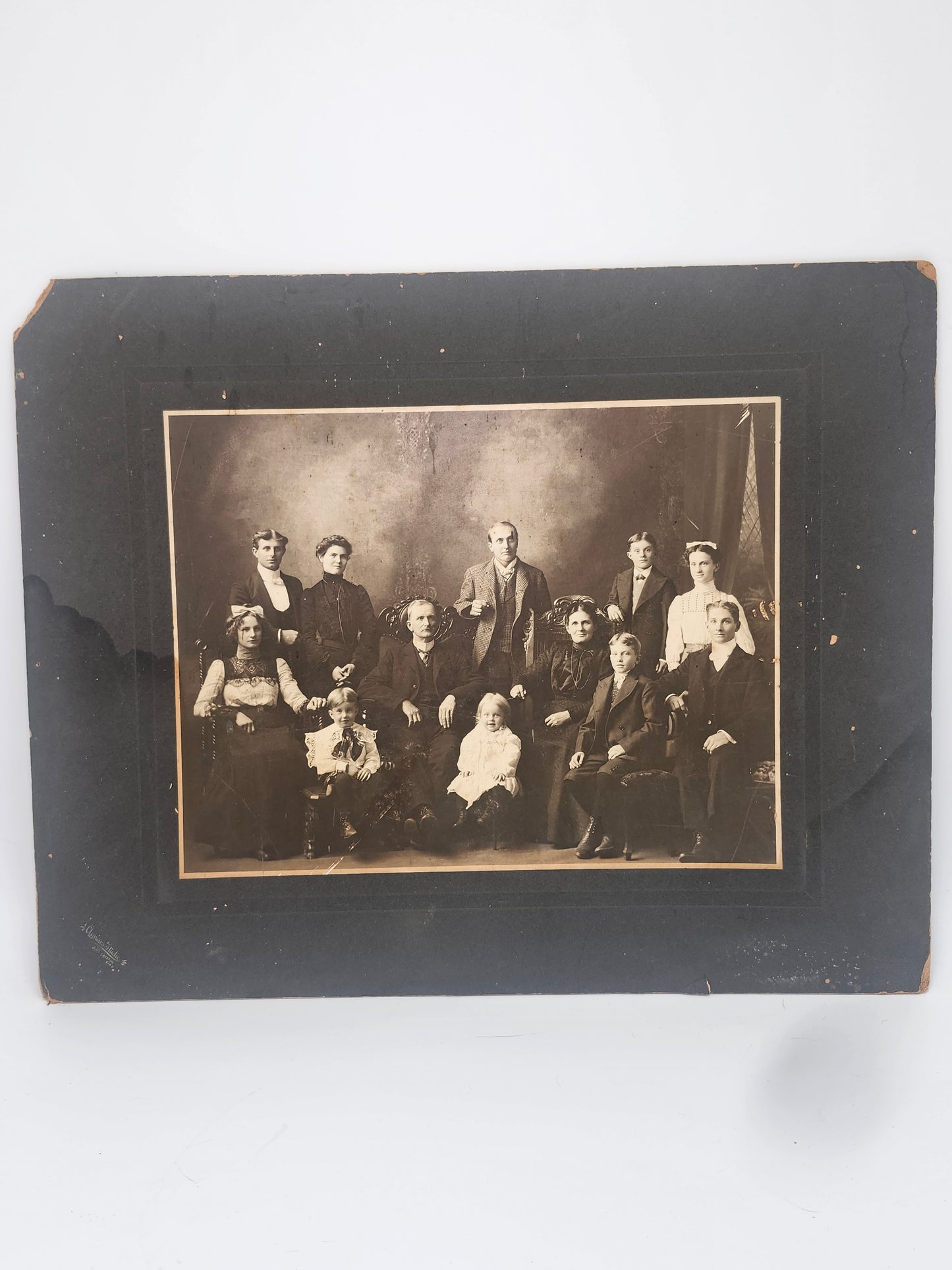 XXL Victorian Era Family Portrait *almost 2 feet tall