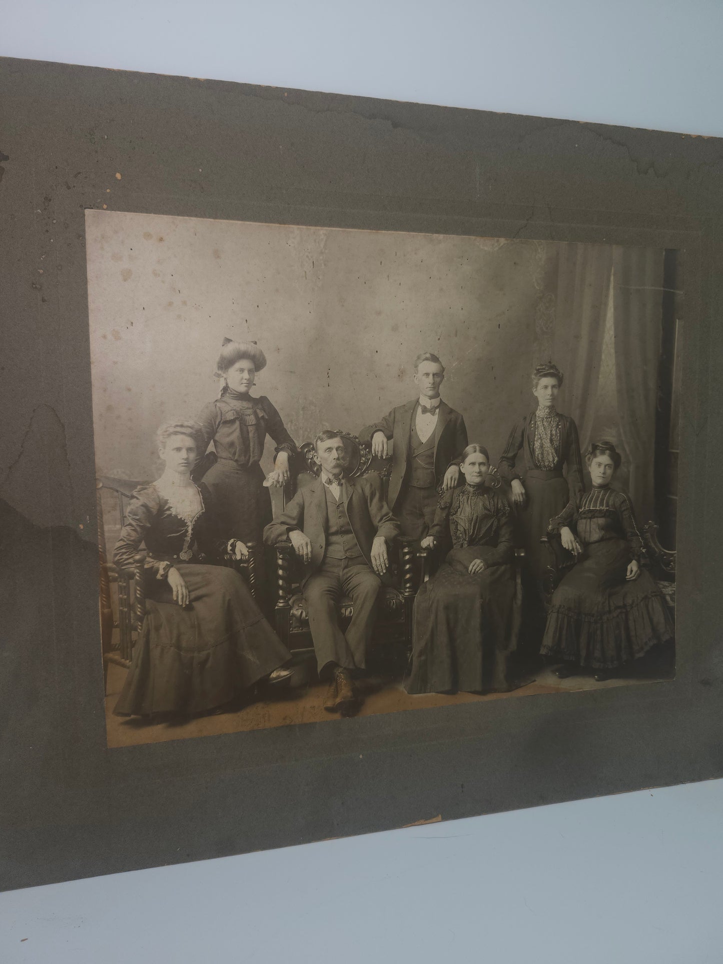 XXL Victorian Era Family Portrait *almost 2 feet tall