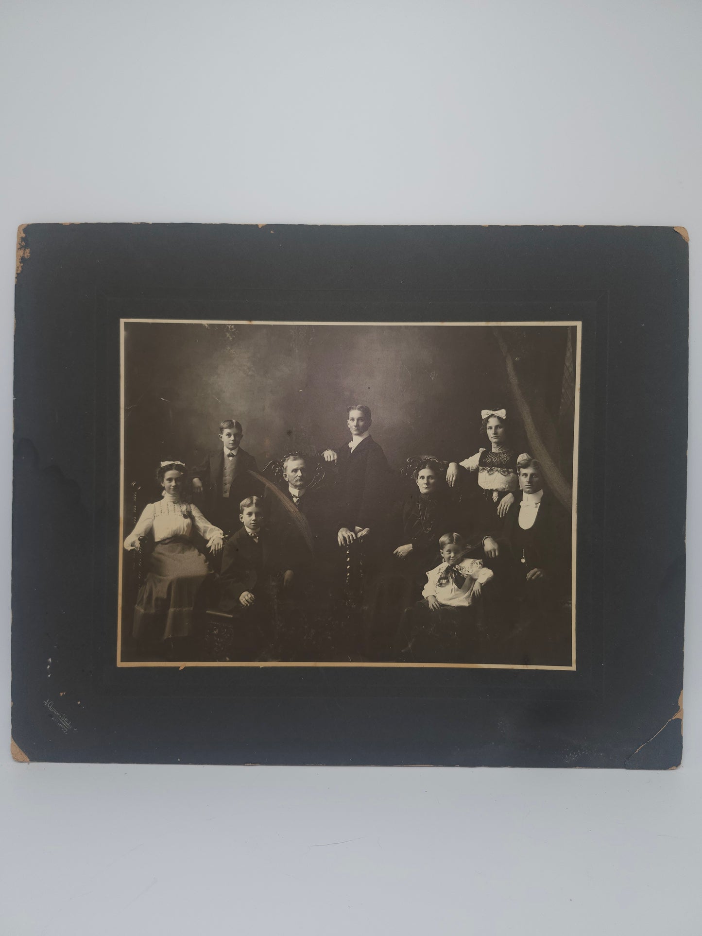 XXL Victorian Era Family Portrait *almost 2 feet tall