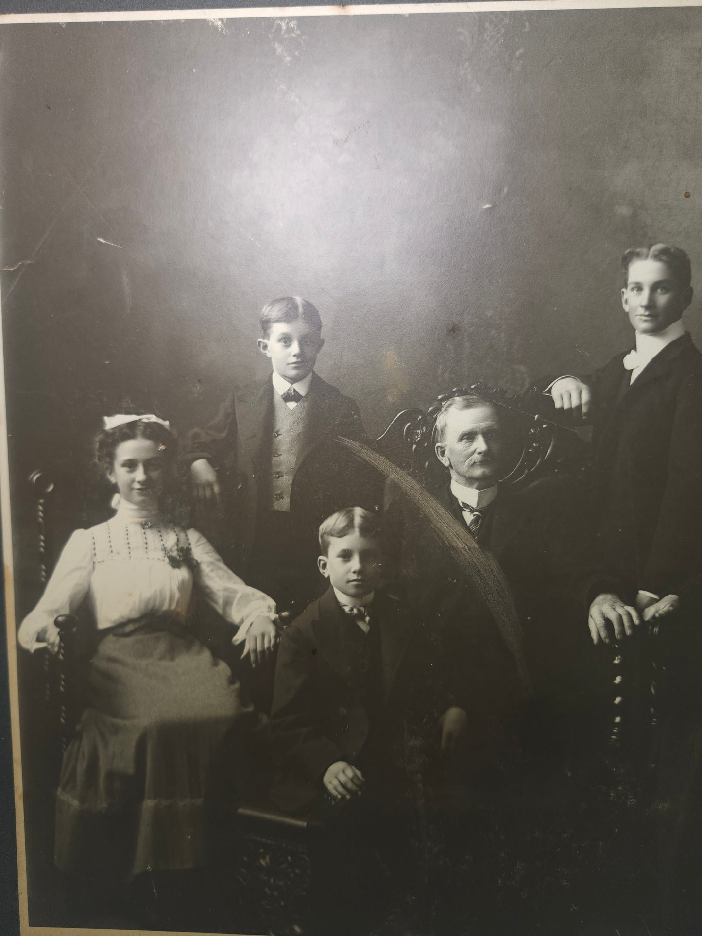 XXL Victorian Era Family Portrait *almost 2 feet tall