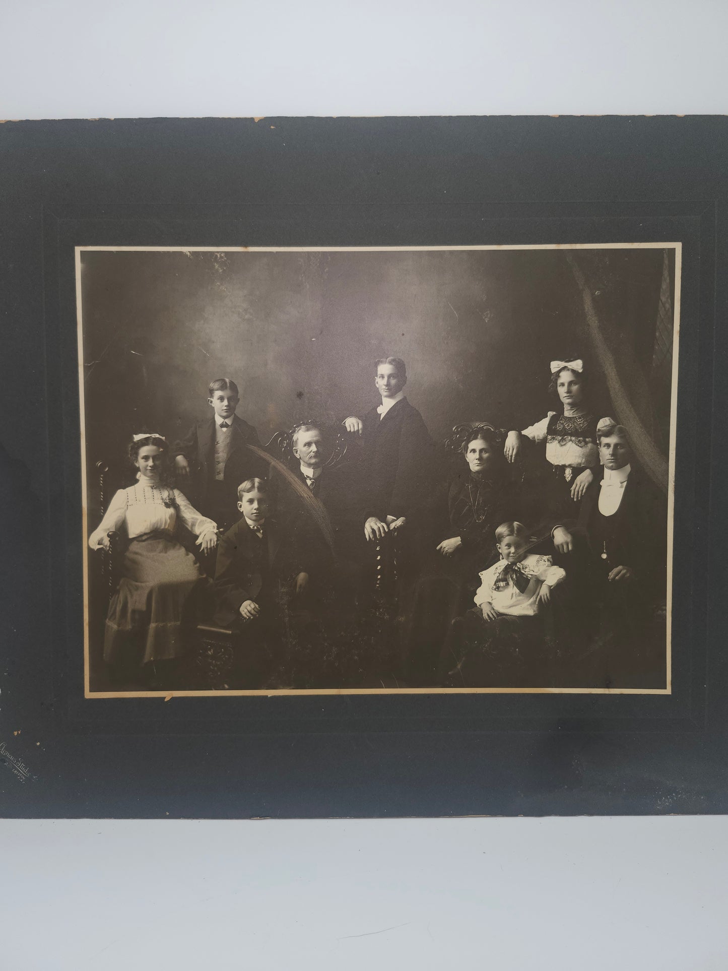 XXL Victorian Era Family Portrait *almost 2 feet tall