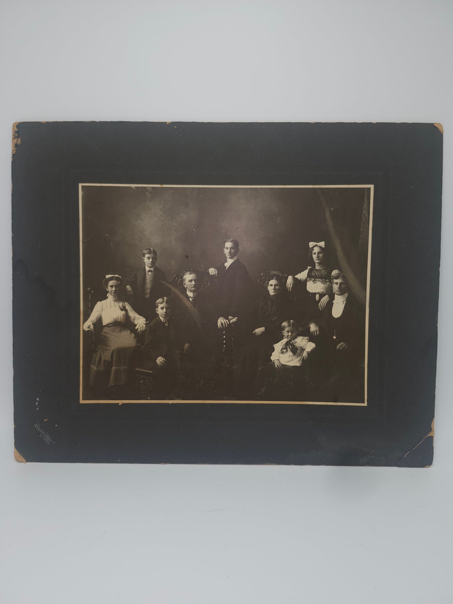 XXL Victorian Era Family Portrait *almost 2 feet tall