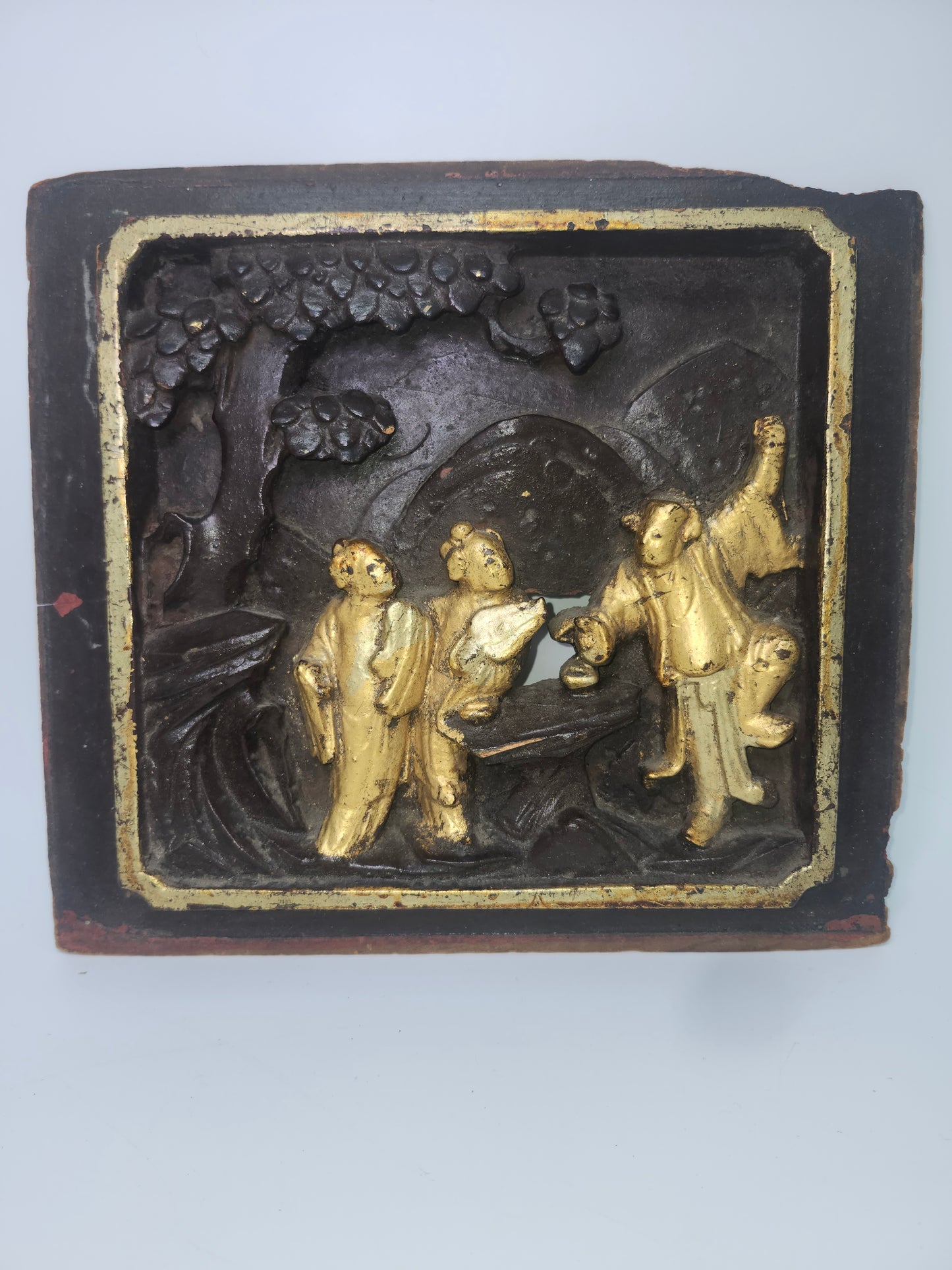 *1800s* Wooden Relief Carving Gilded Wall Art
