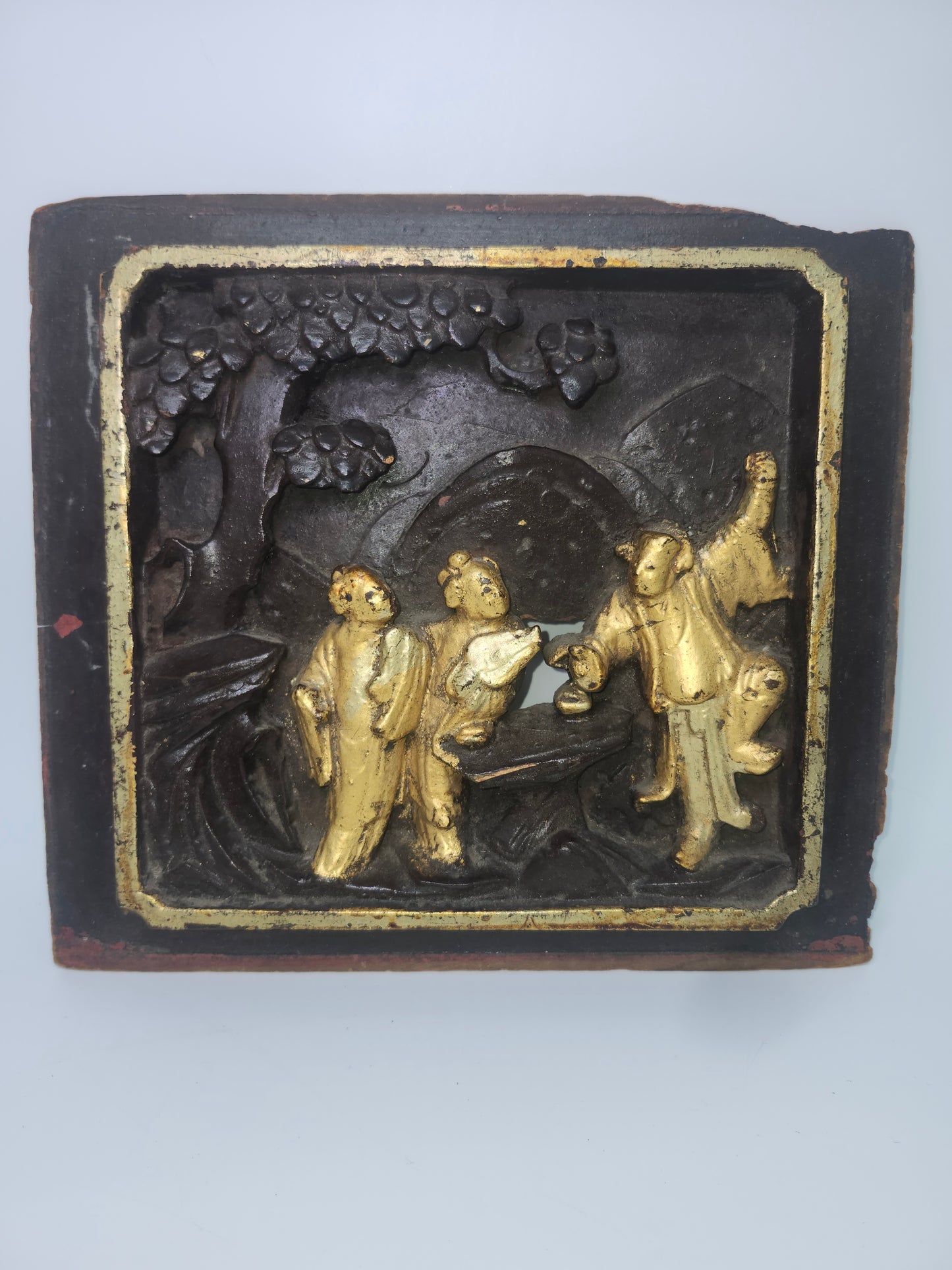 *1800s* Wooden Relief Carving Gilded Wall Art