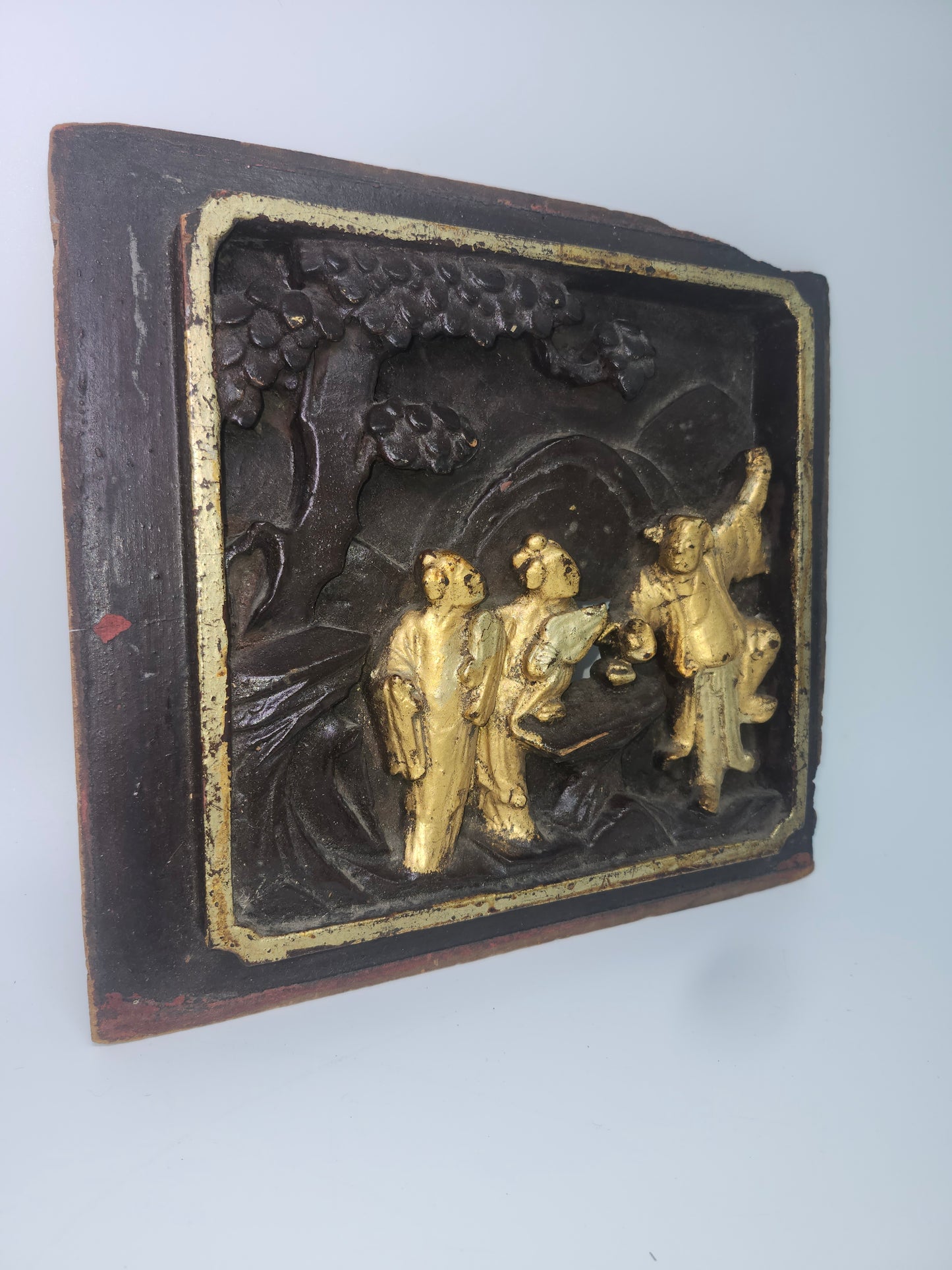 *1800s* Wooden Relief Carving Gilded Wall Art