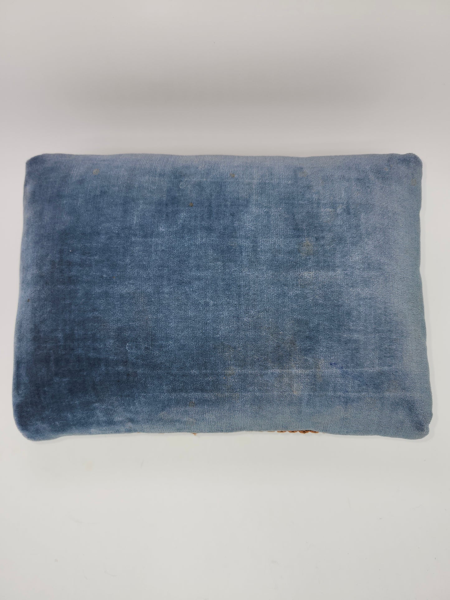 *Louis XVI* Antique Carved Wood Footstool with Reeded Legs