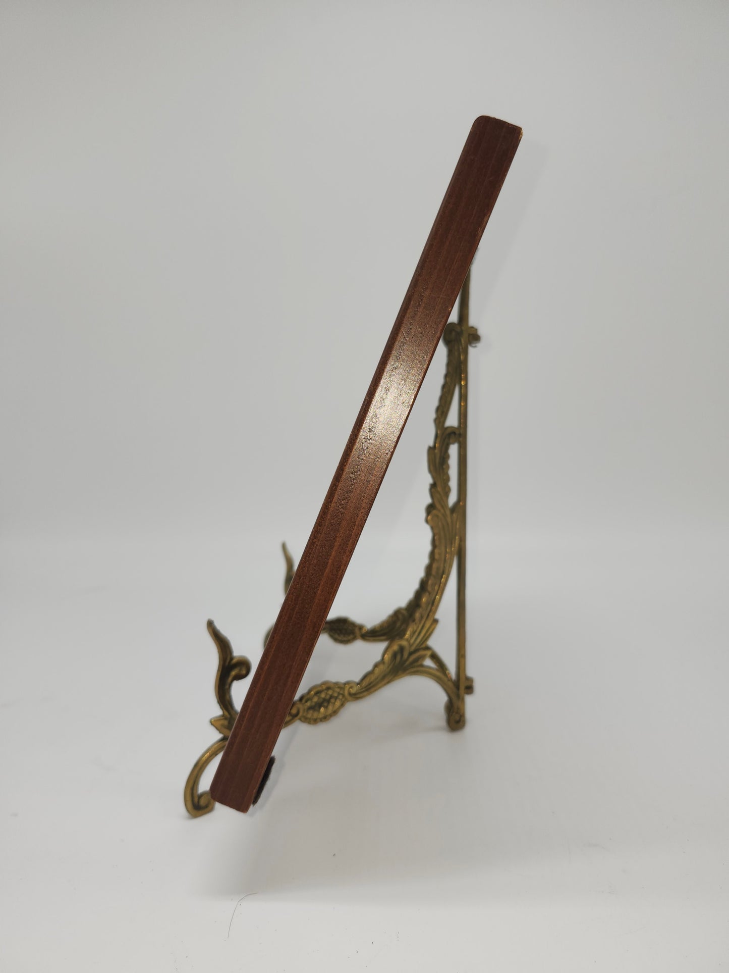 *Victorian Era* Monogram Cigar Label Lithographic Image Framed w/ Brass Stand