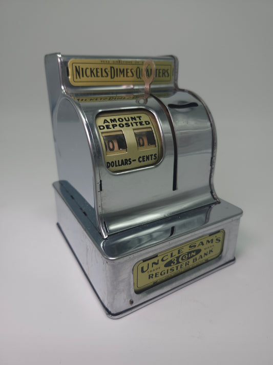 Children's Uncle Sam's 3 Coin Register Bank Toy
