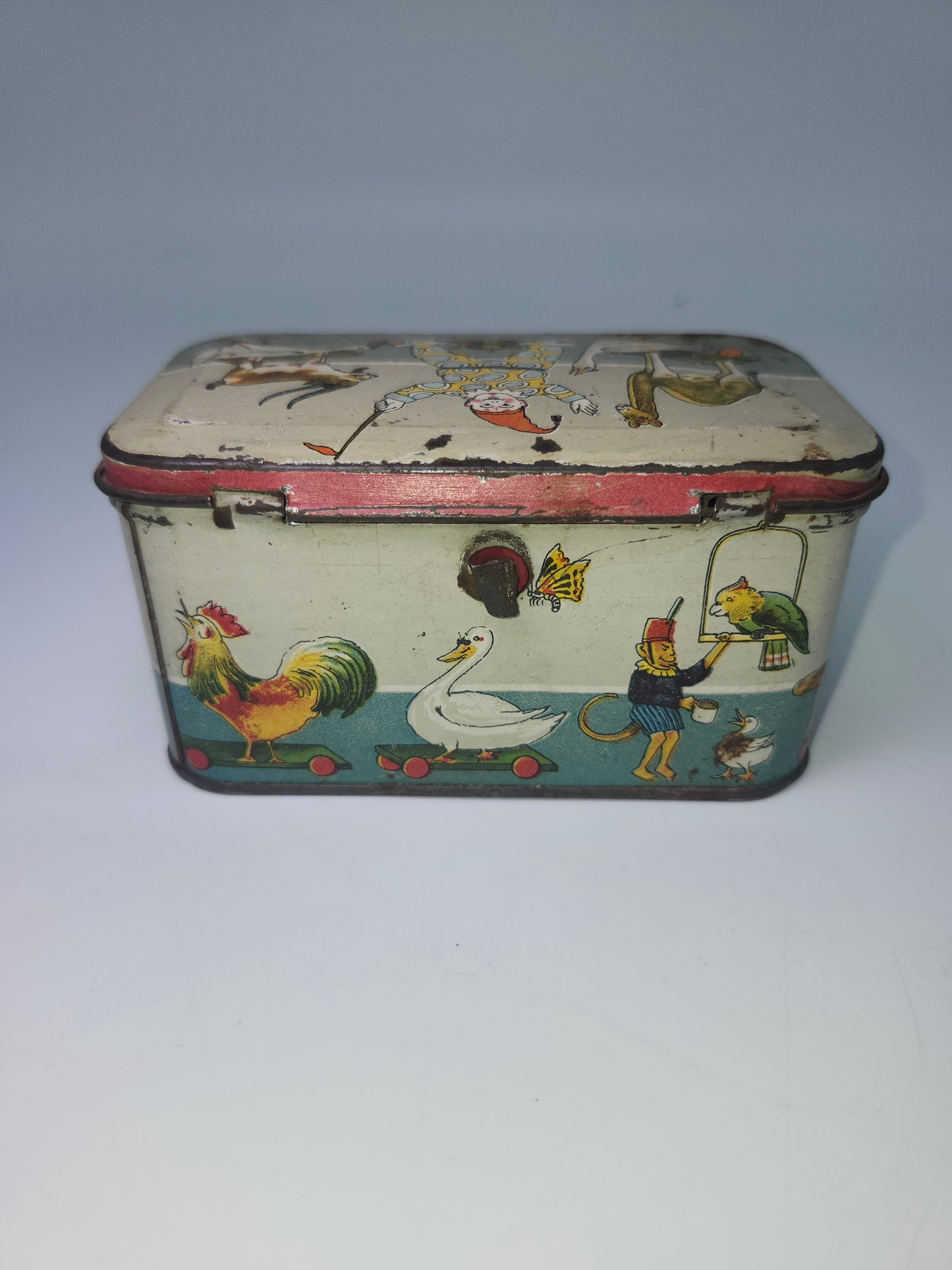 Antique 1900's Animal Crackers Biscuit Tin