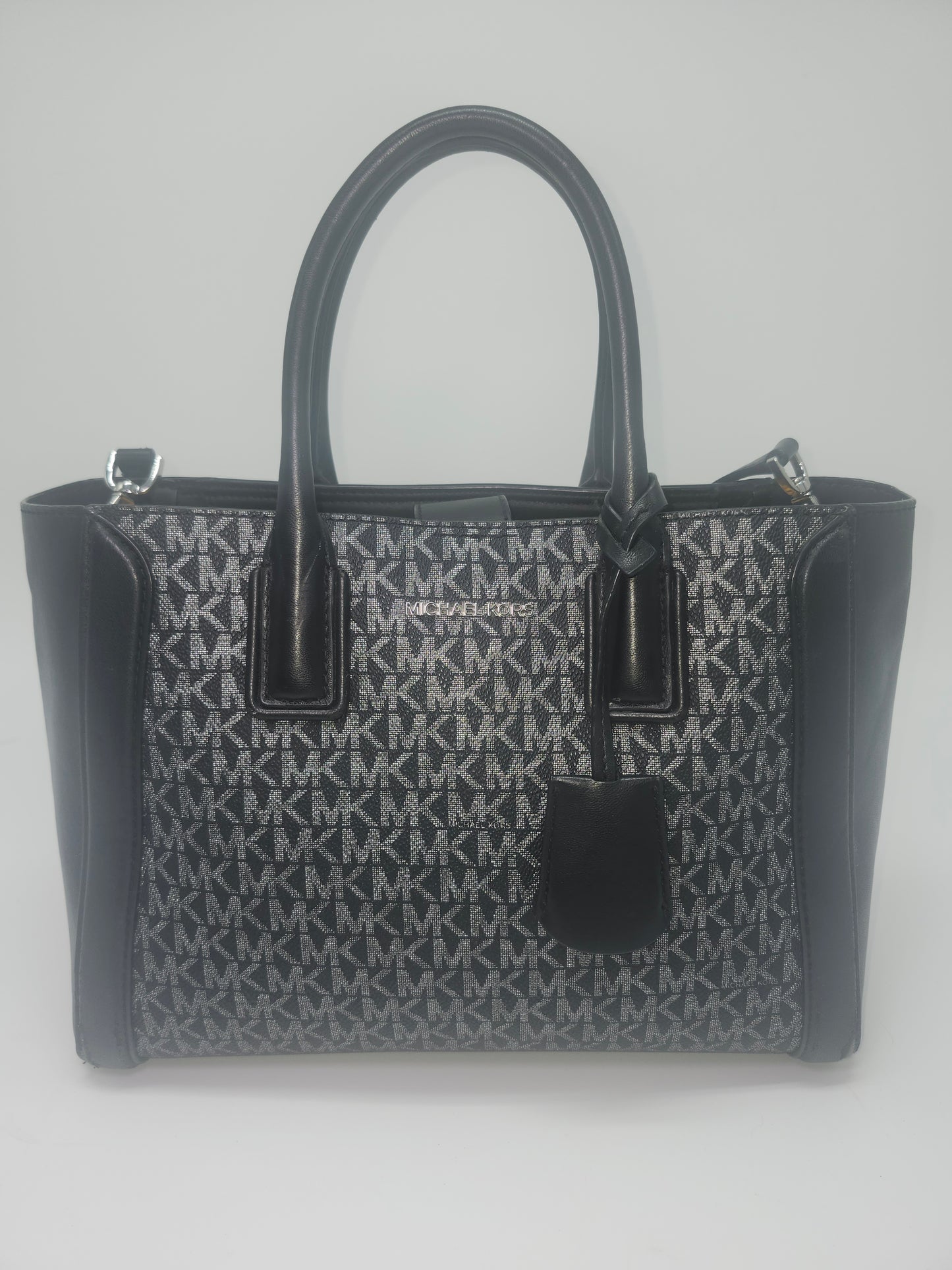 Michael Kors "Kali Medium Satchel" in Black/Grey