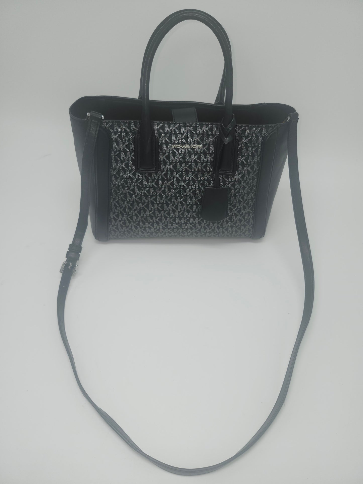 Michael Kors "Kali Medium Satchel" in Black/Grey