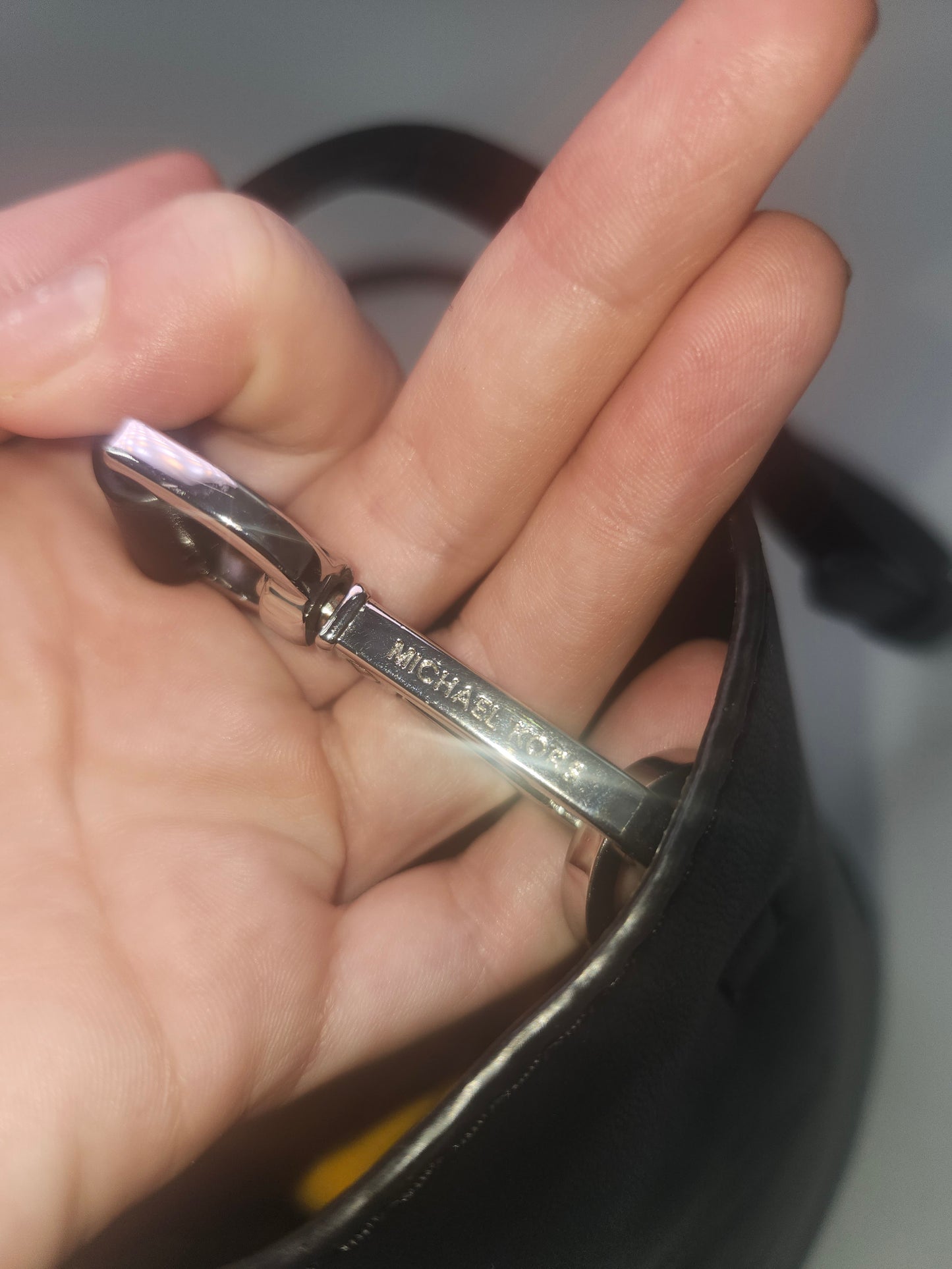 Michael Kors "Kali Medium Satchel" in Black/Grey