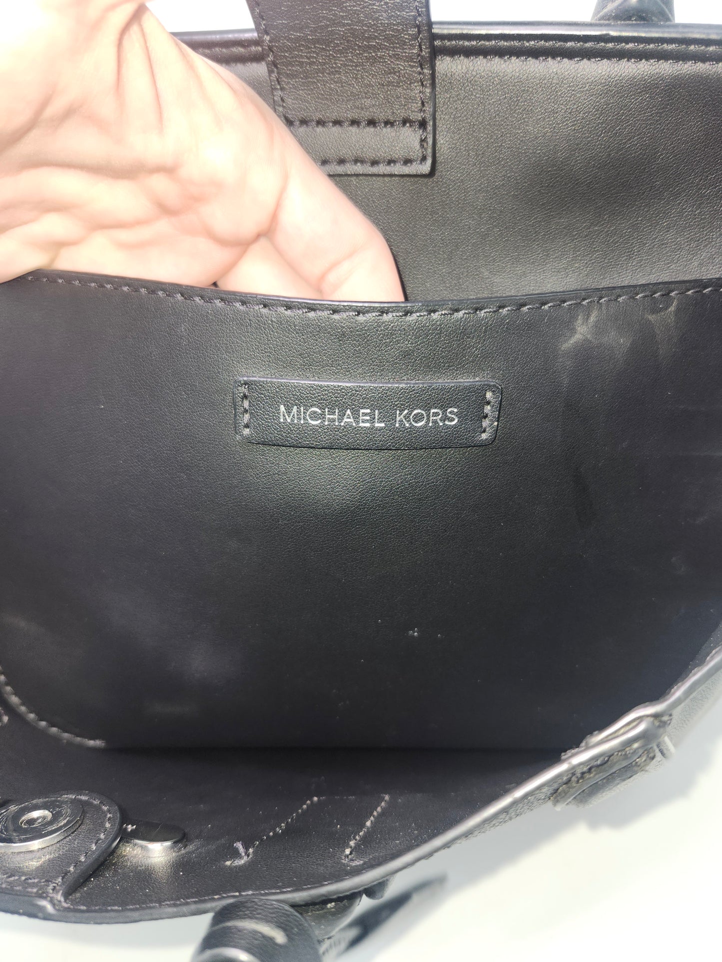 Michael Kors "Kali Medium Satchel" in Black/Grey