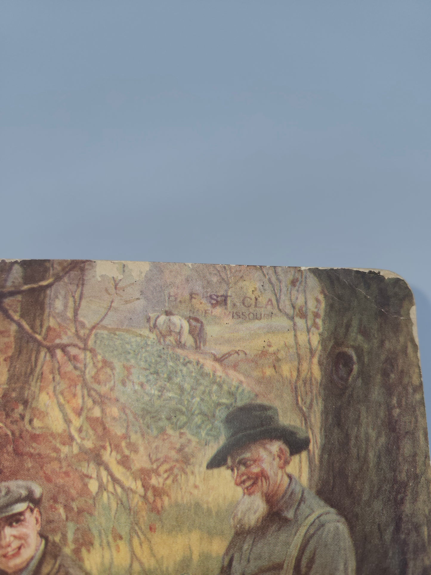 ~Antique~ Garrett's Snuff Advertisement Sign / Hand Fan