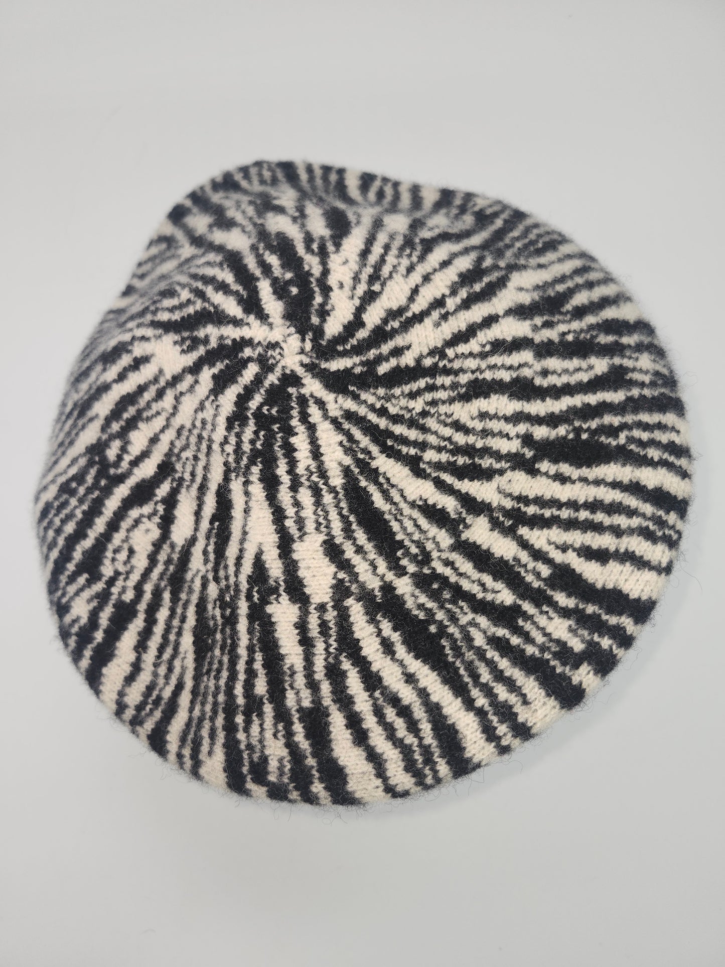 Y2K Zebra Print Beret Hat