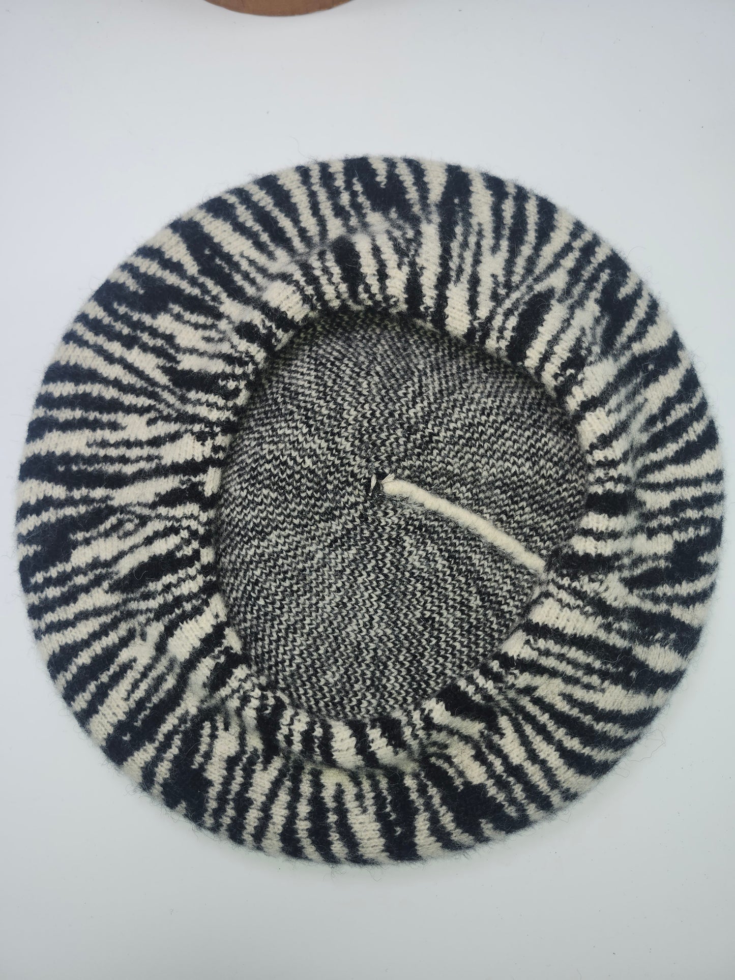 Y2K Zebra Print Beret Hat