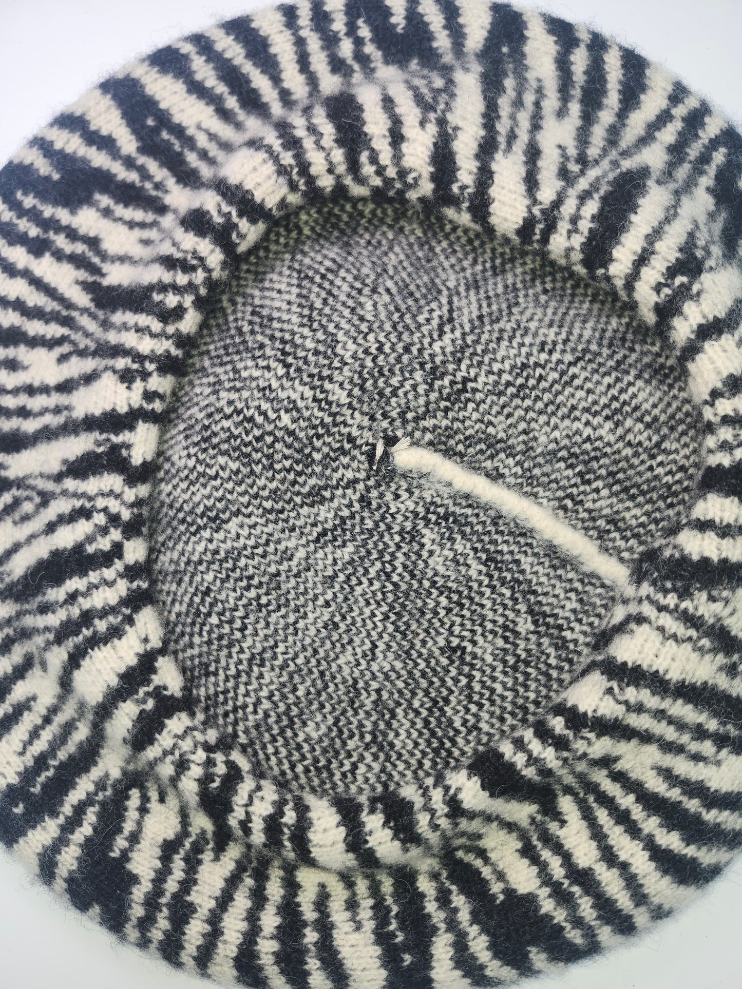 Y2K Zebra Print Beret Hat