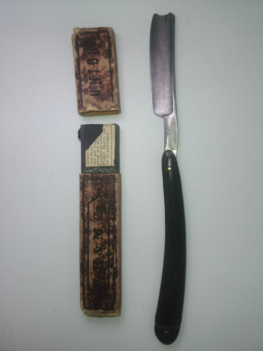 ~Antique~ 1880s Straight Razor with Case