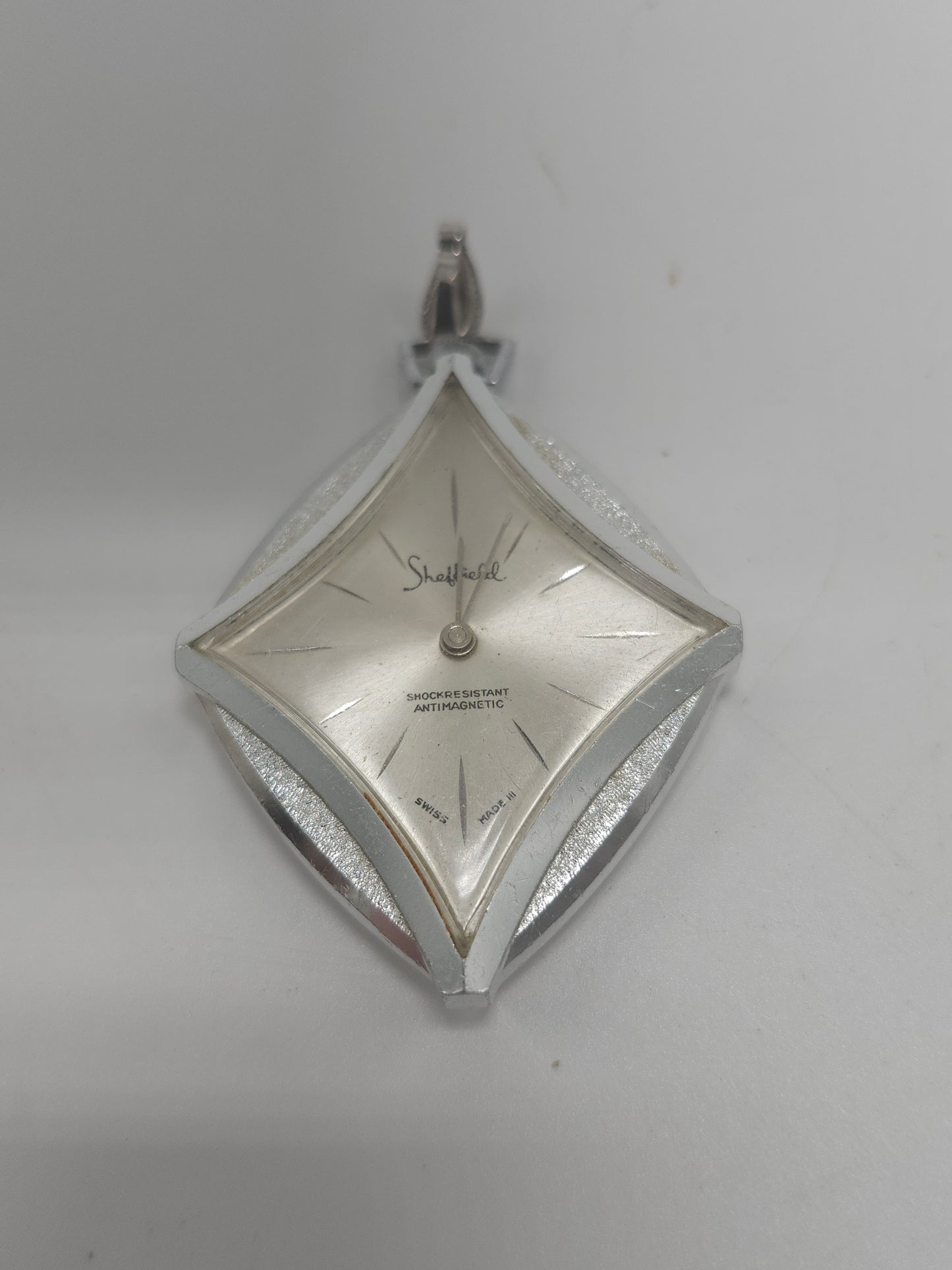 Mid Century Sheffield Swiss Made Wind Up Watch Pendant