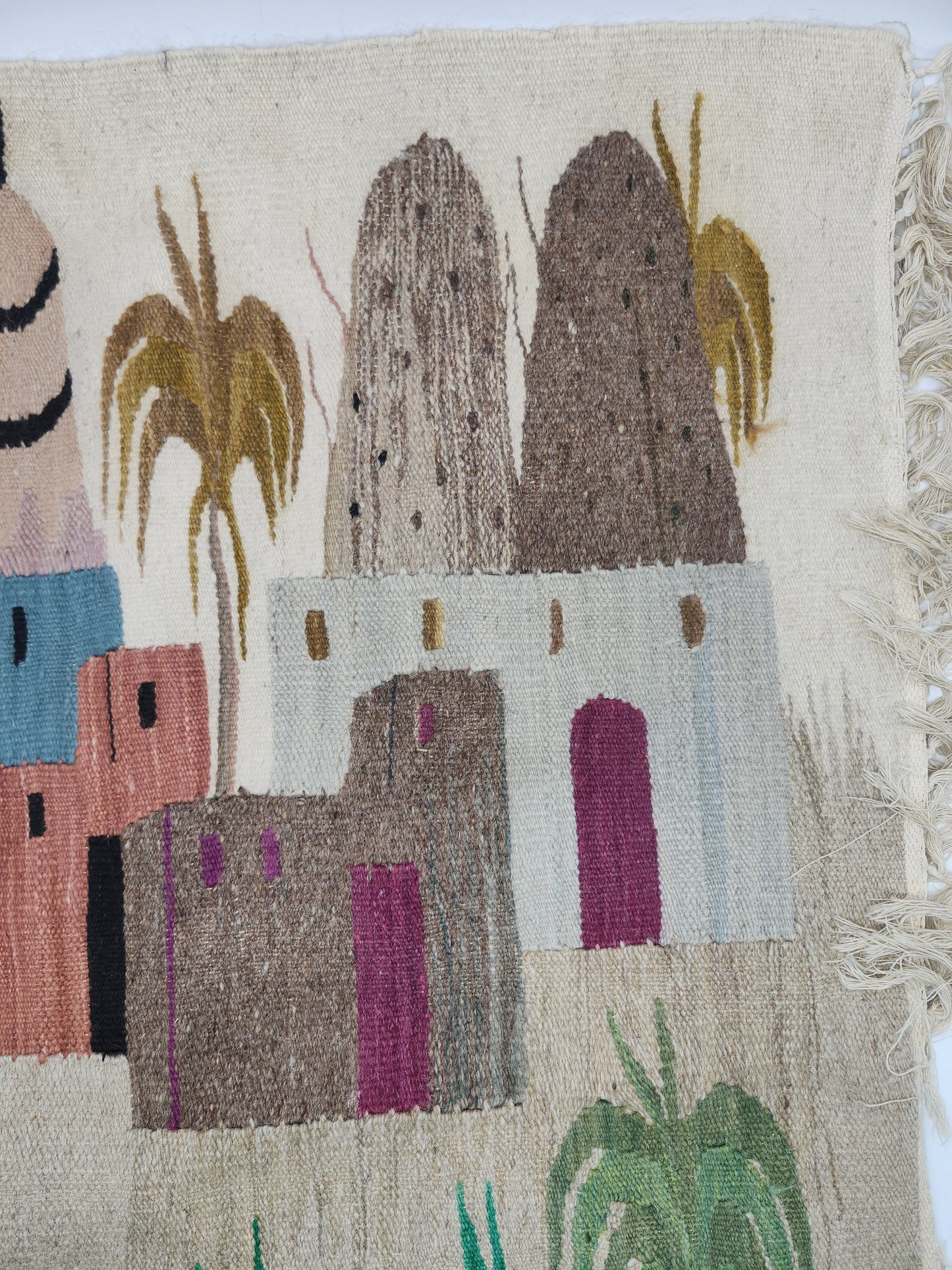 Vintage Egyptian Harrania Tapestry Rug