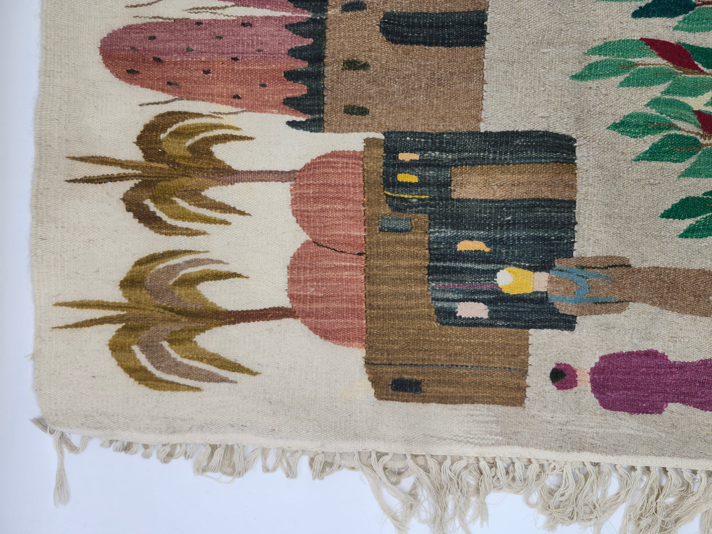 Vintage Egyptian Harrania Tapestry Rug