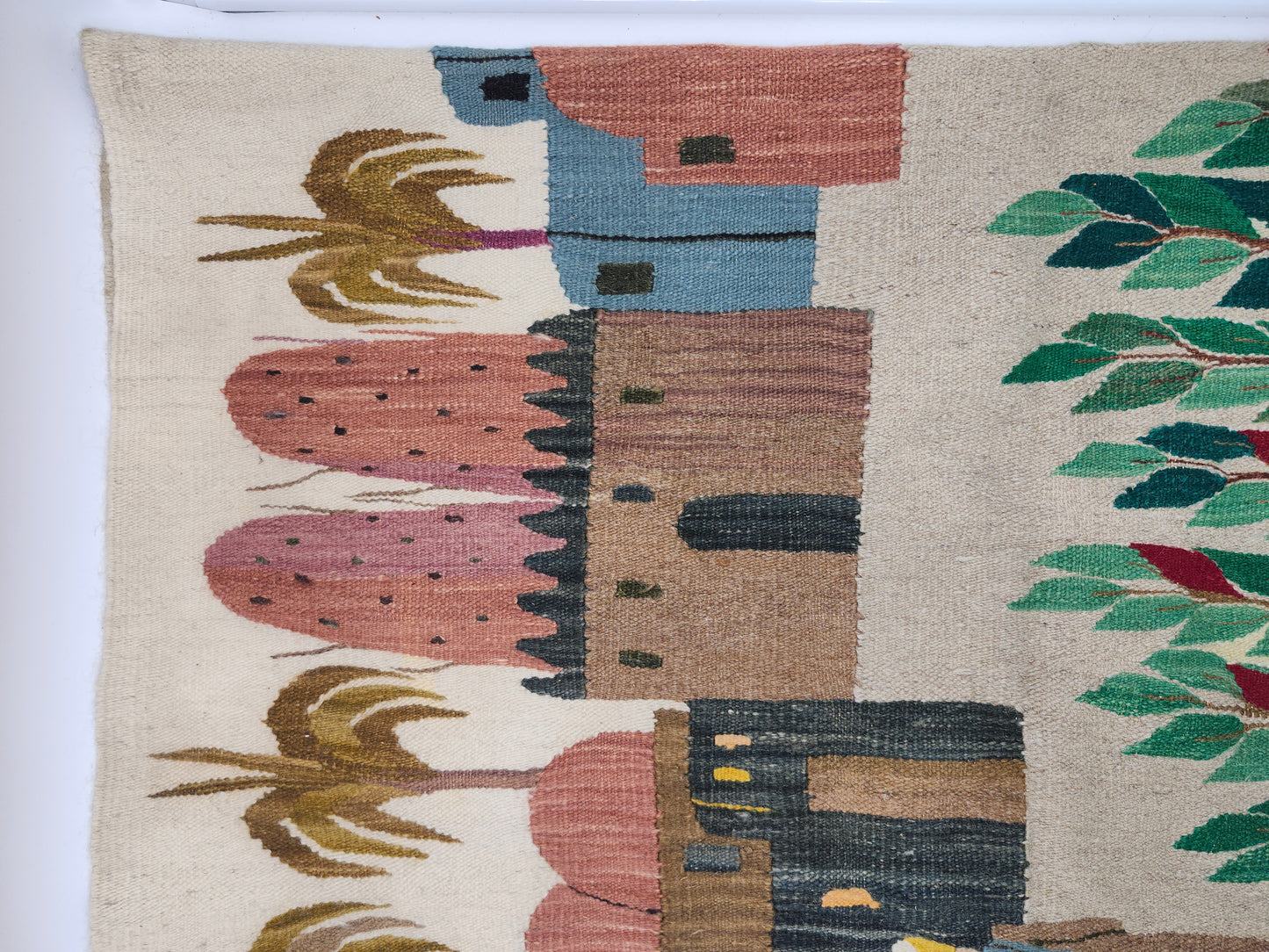 Vintage Egyptian Harrania Tapestry Rug