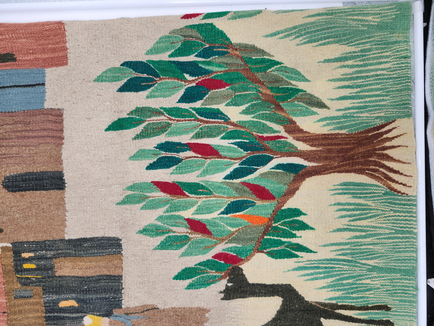 Vintage Egyptian Harrania Tapestry Rug