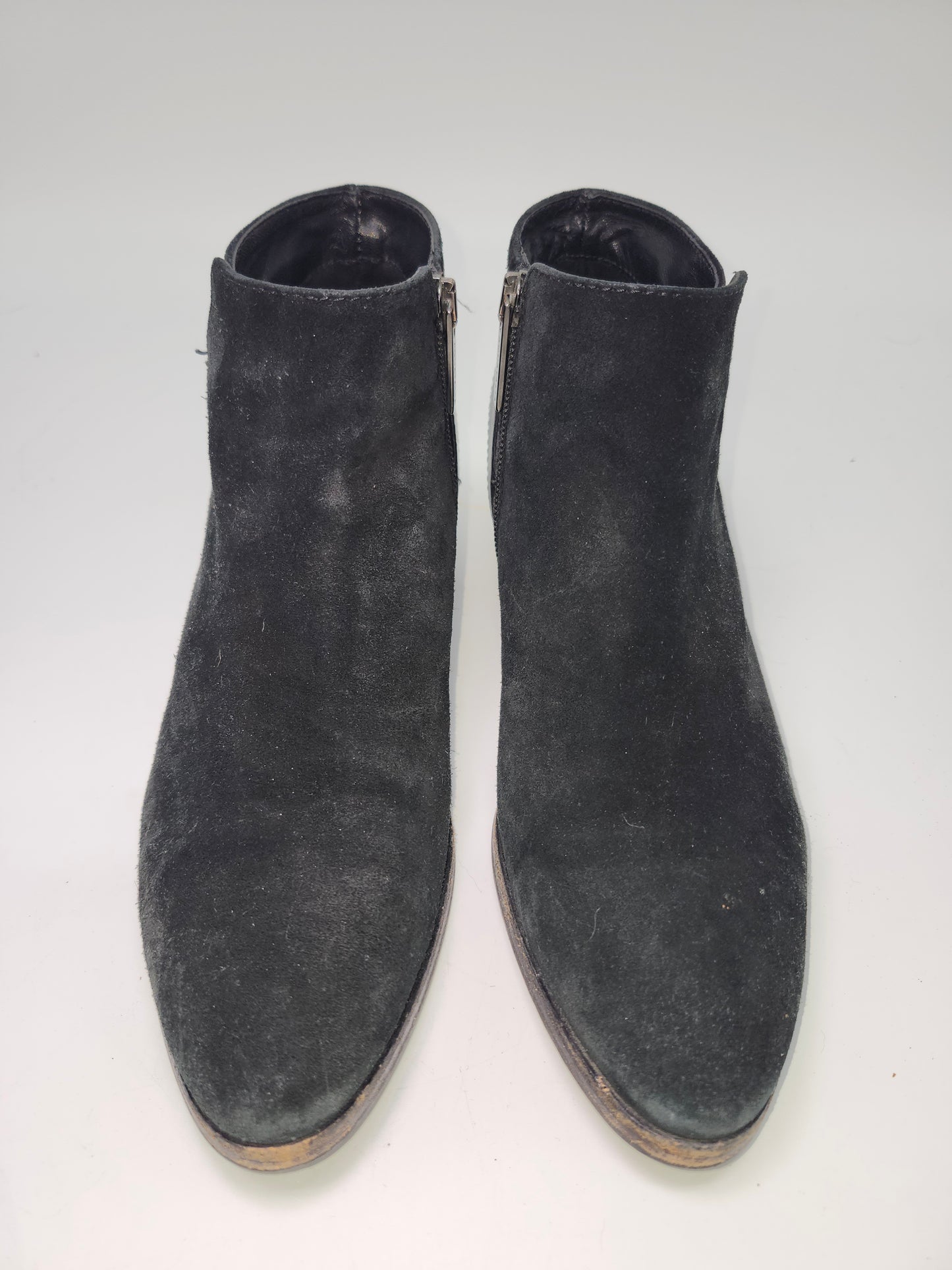 Aquatalia Farin Black Suede Weatherproof Ankle Bootie Size 8 Women's