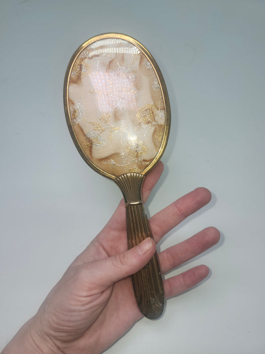 Brass Hollywood Regency 1950's Hair Brush