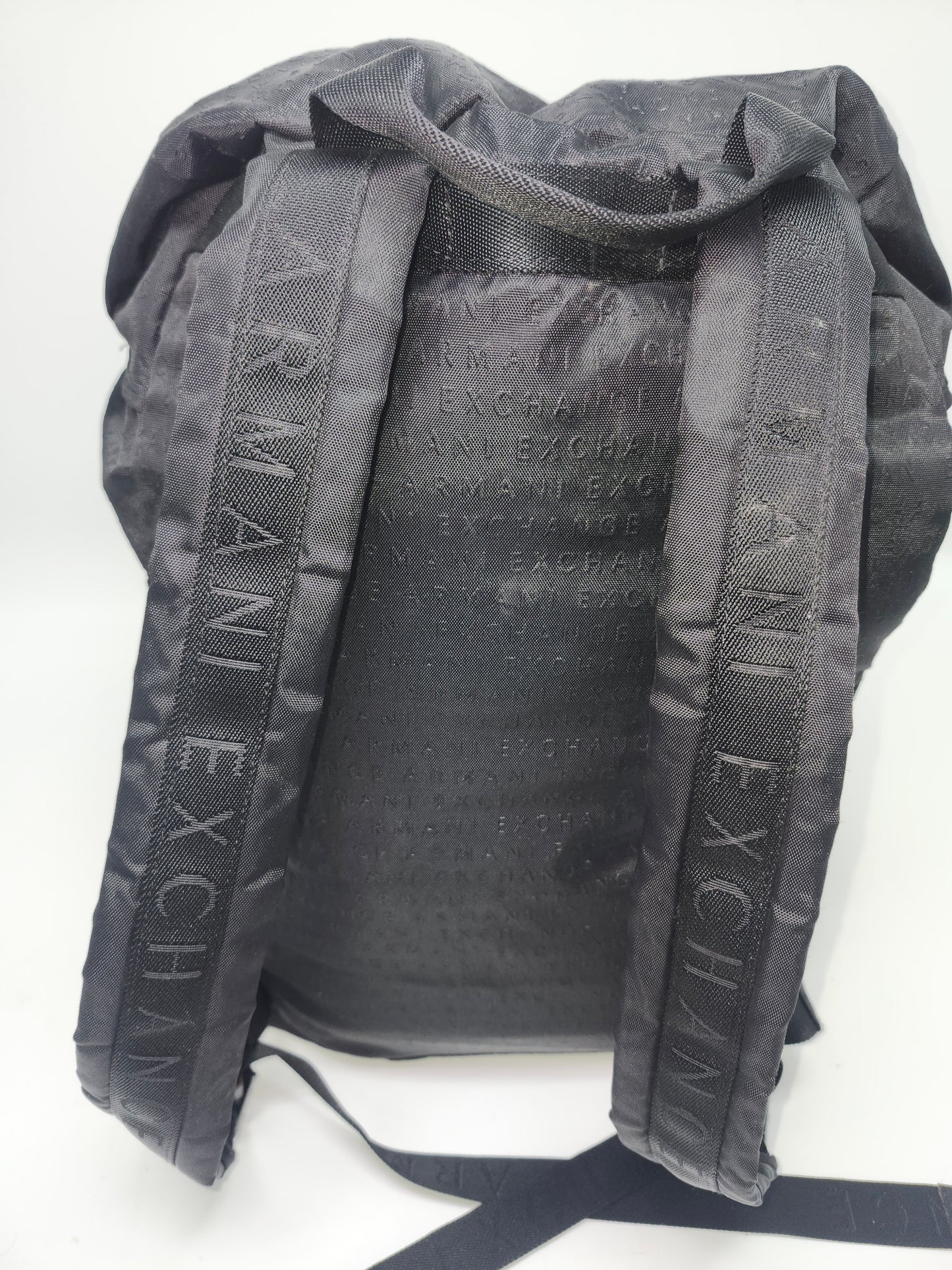 -Armani Exchange- Jacquard Logo Backpack in Black