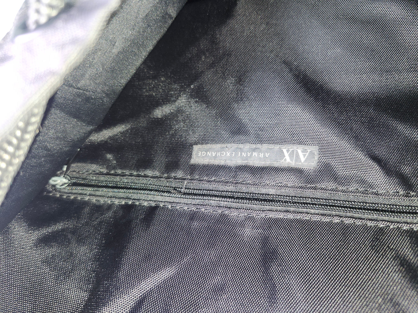 -Armani Exchange- Jacquard Logo Backpack in Black