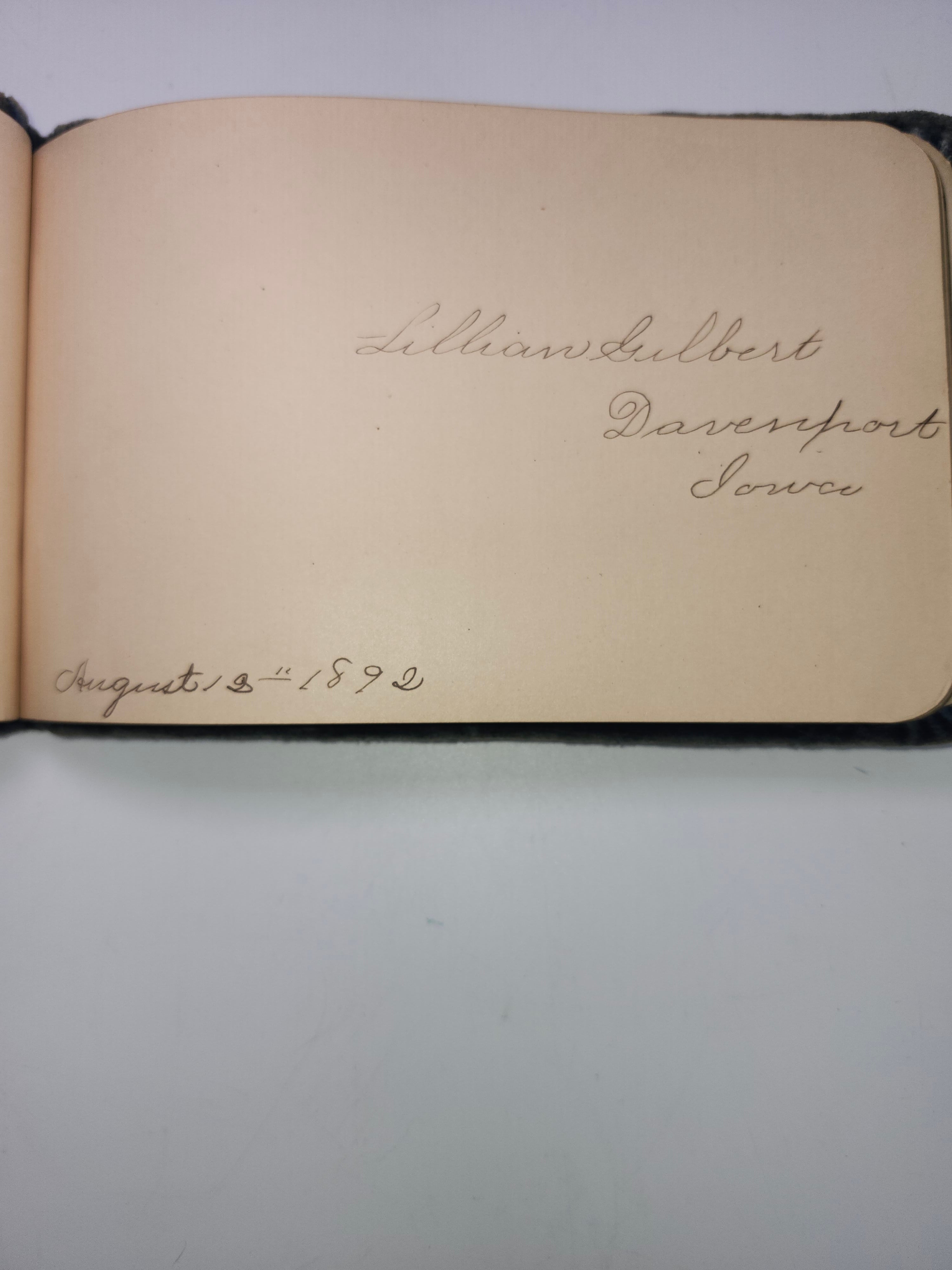 1890s~ Antique Victorian Velvet Autograph Book with Signatures