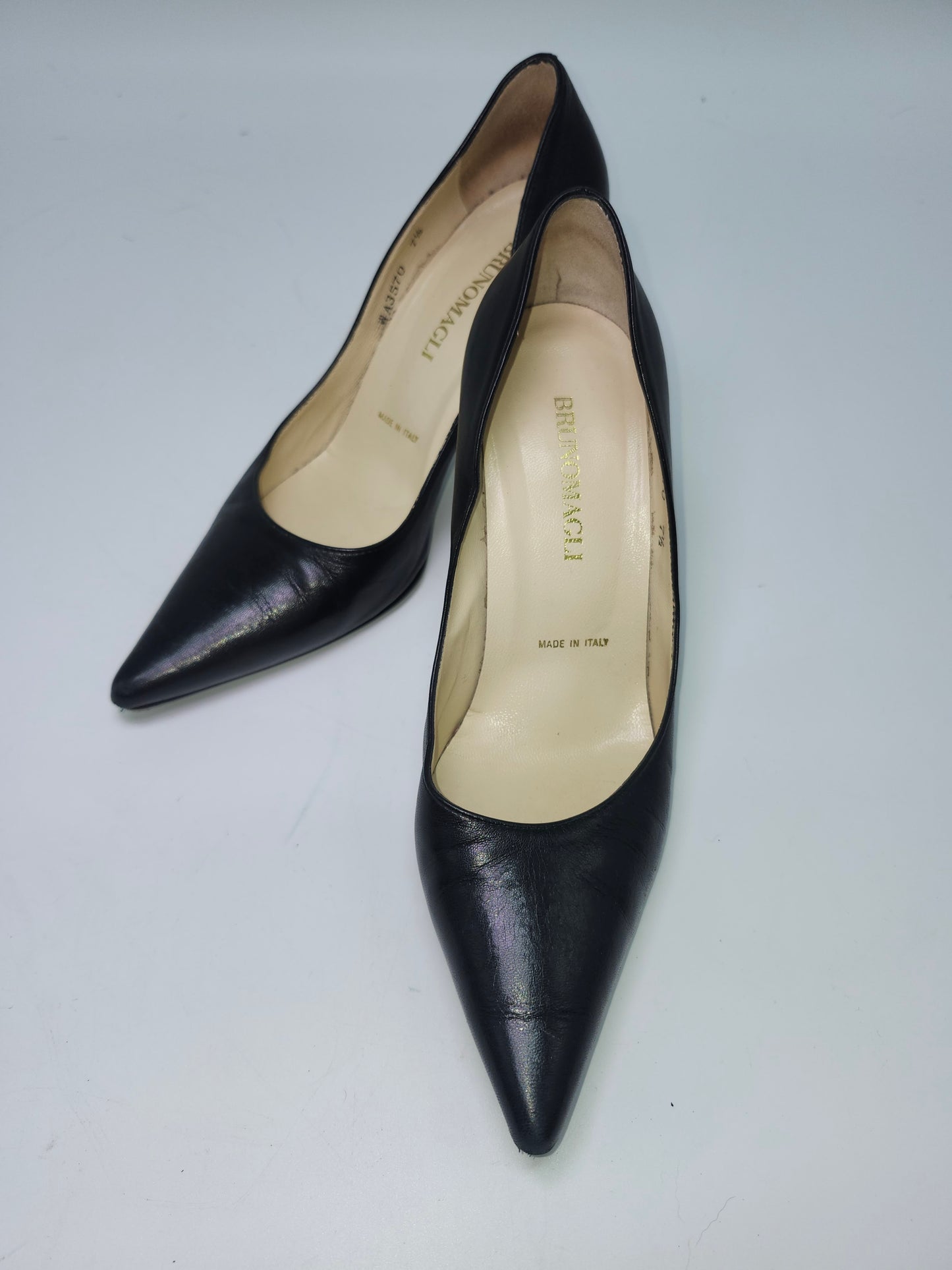 Bruno Magli Black Leather Pumps Size 7.5