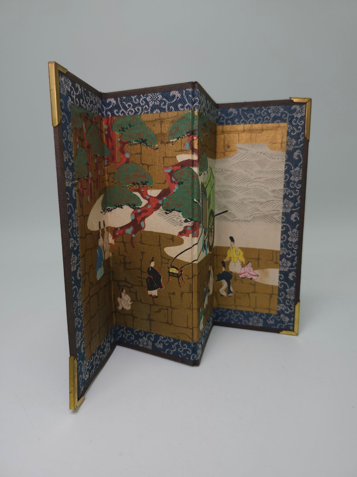 Vintage Japanese Hand Painted Mini Silk Screen