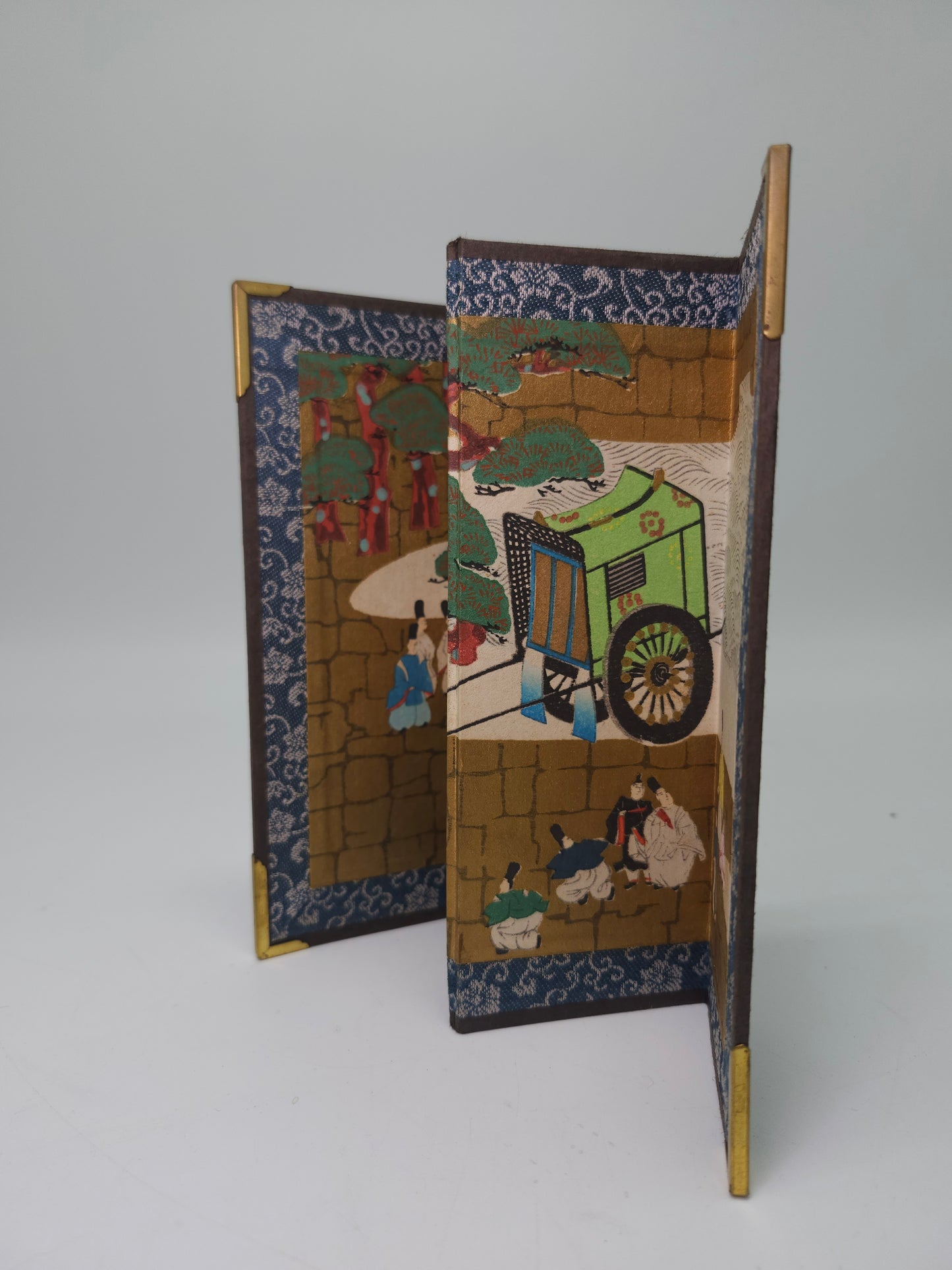 Vintage Japanese Hand Painted Mini Silk Screen