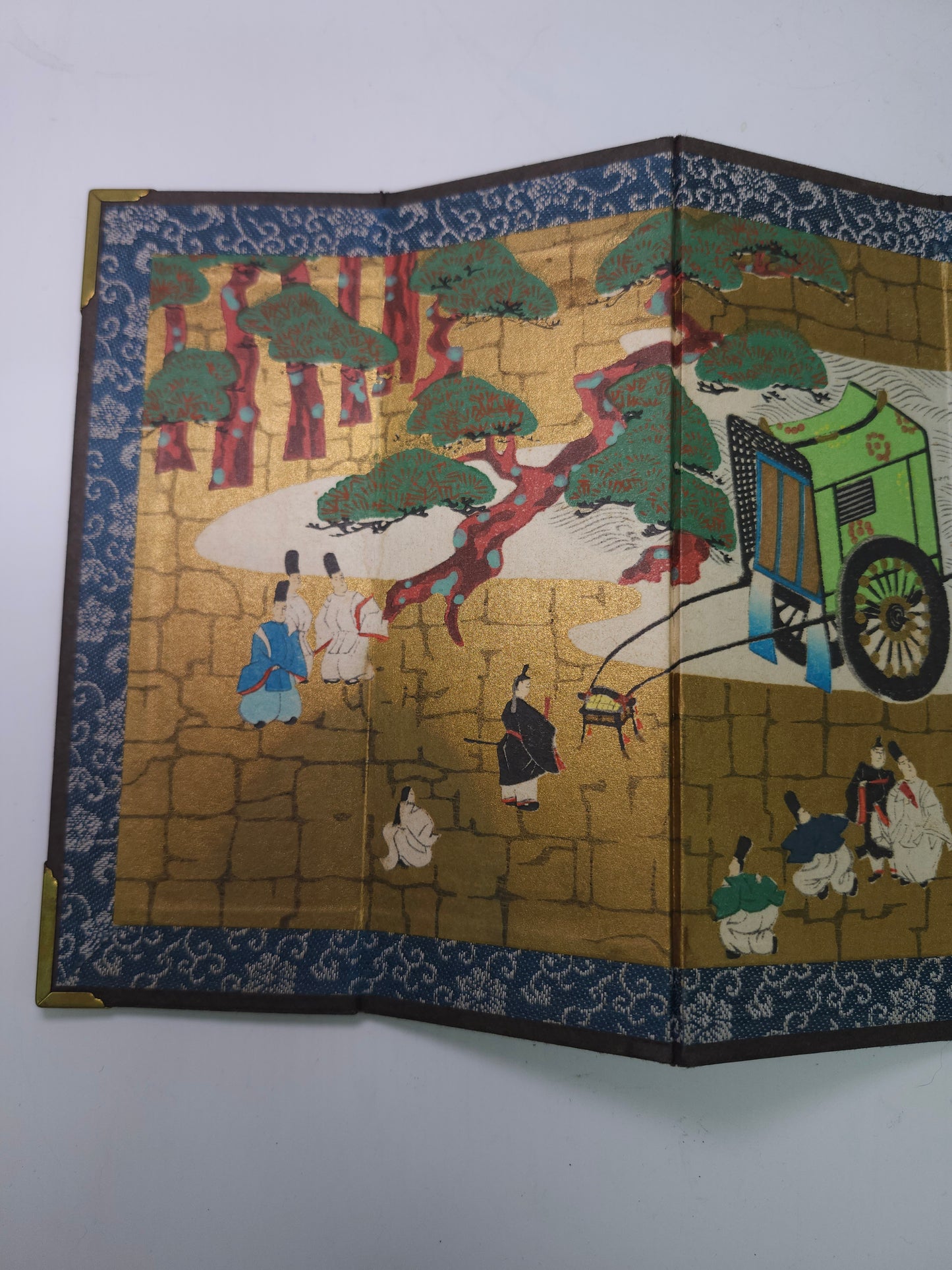 Vintage Japanese Hand Painted Mini Silk Screen