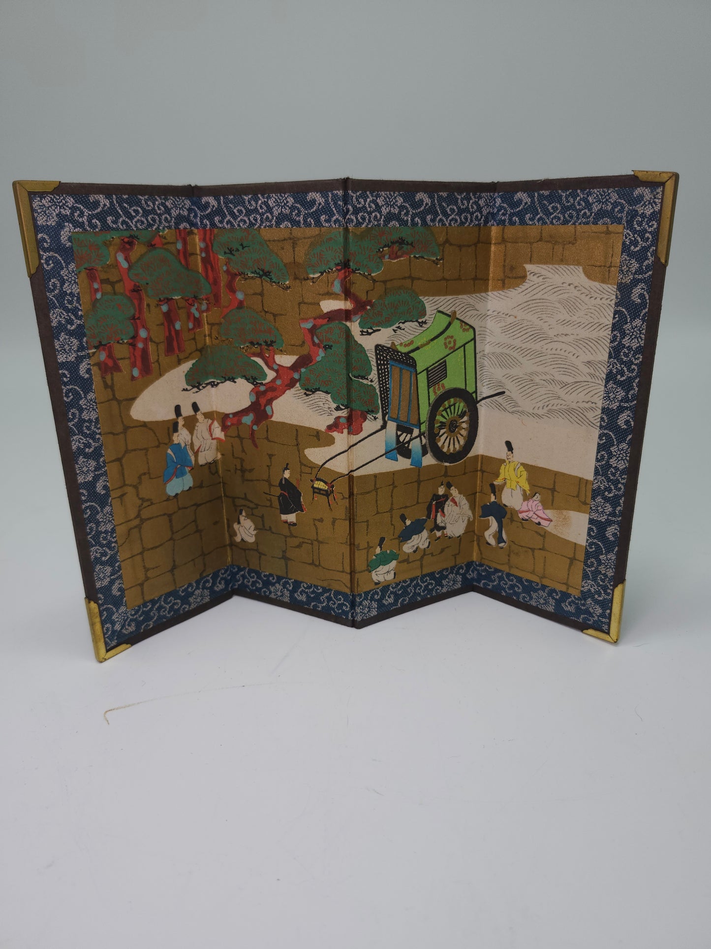 Vintage Japanese Hand Painted Mini Silk Screen