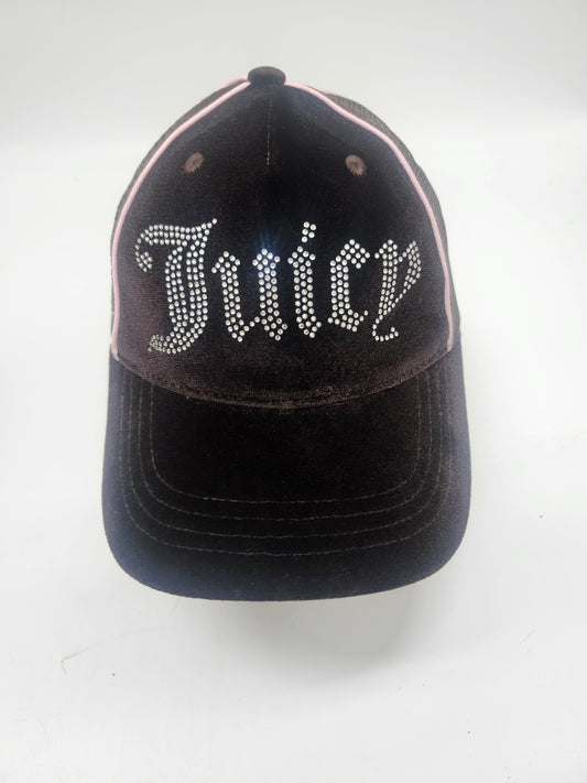 Juicy Couture Y2K Velour Pink & Brown Trucker Hat