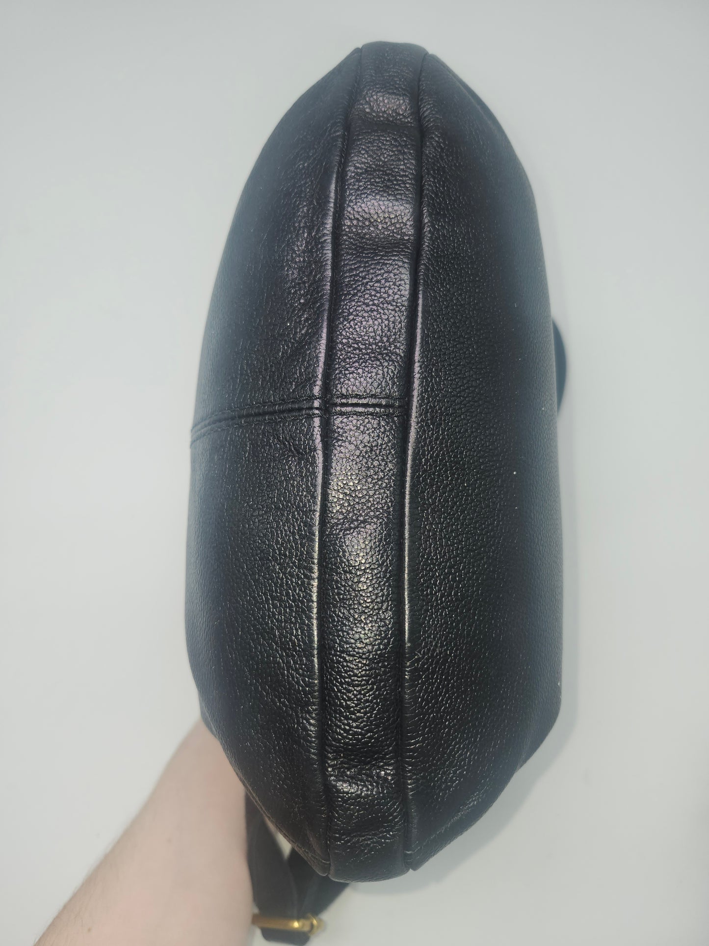 -Fossil- "Tinsley" Pebbled Black Leather Crossbody