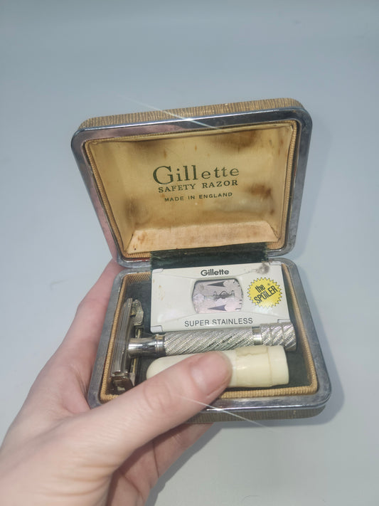 *Vintage/Antique* Deadstock Gillette "Aristocrat No. 66" Safety Razor Set