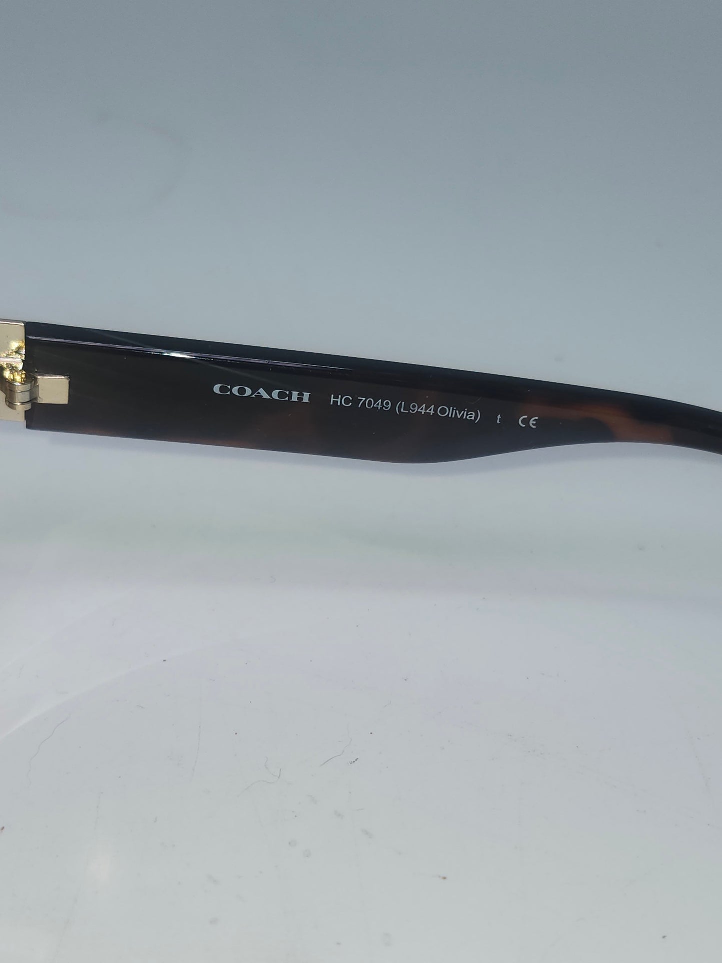 *Coach* "Olivia" Aviator Sunglasses in Dark Tortoise / Light Gold