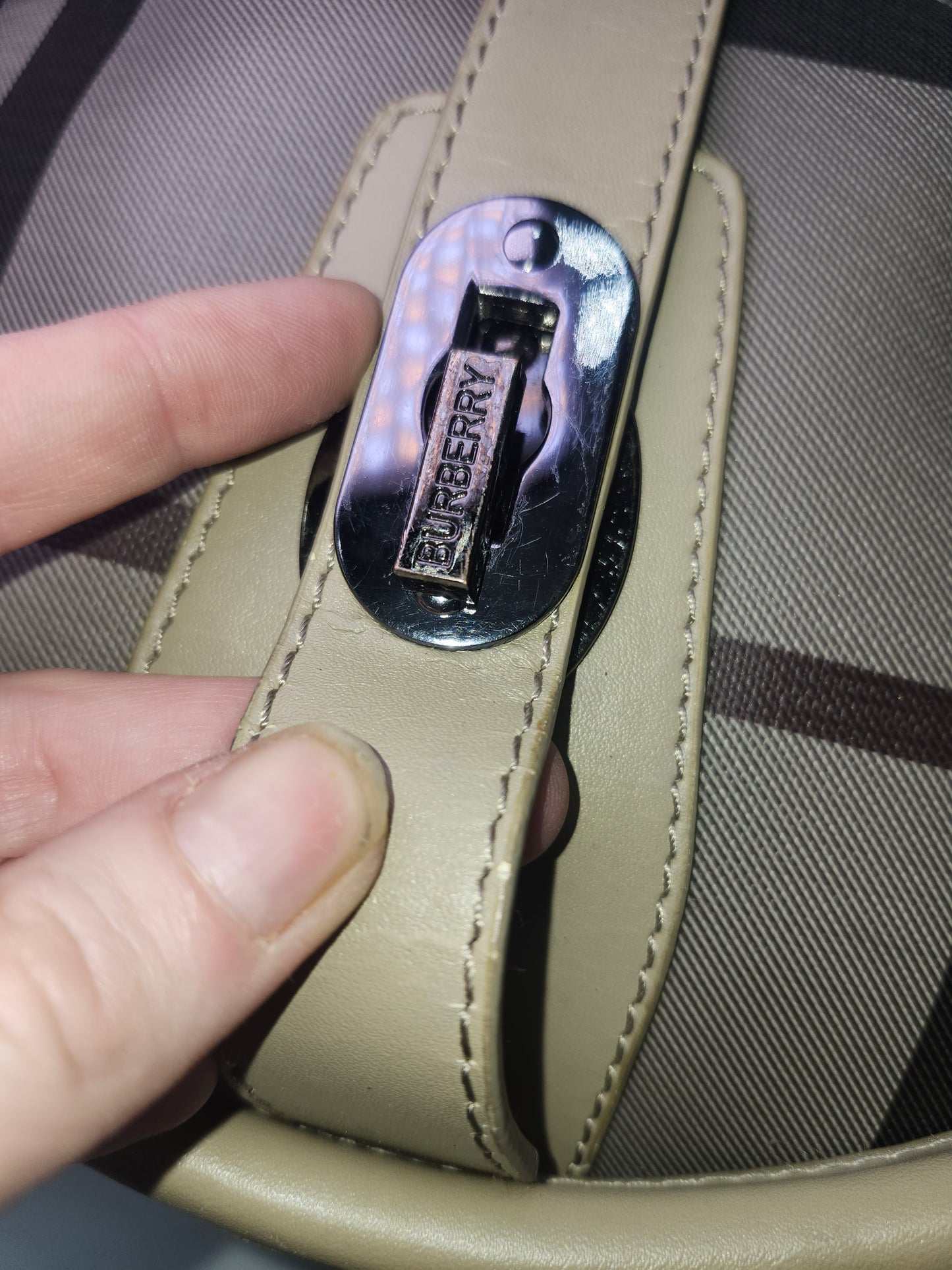 *Burberry* Smoked Check Bartow Bowler Bag