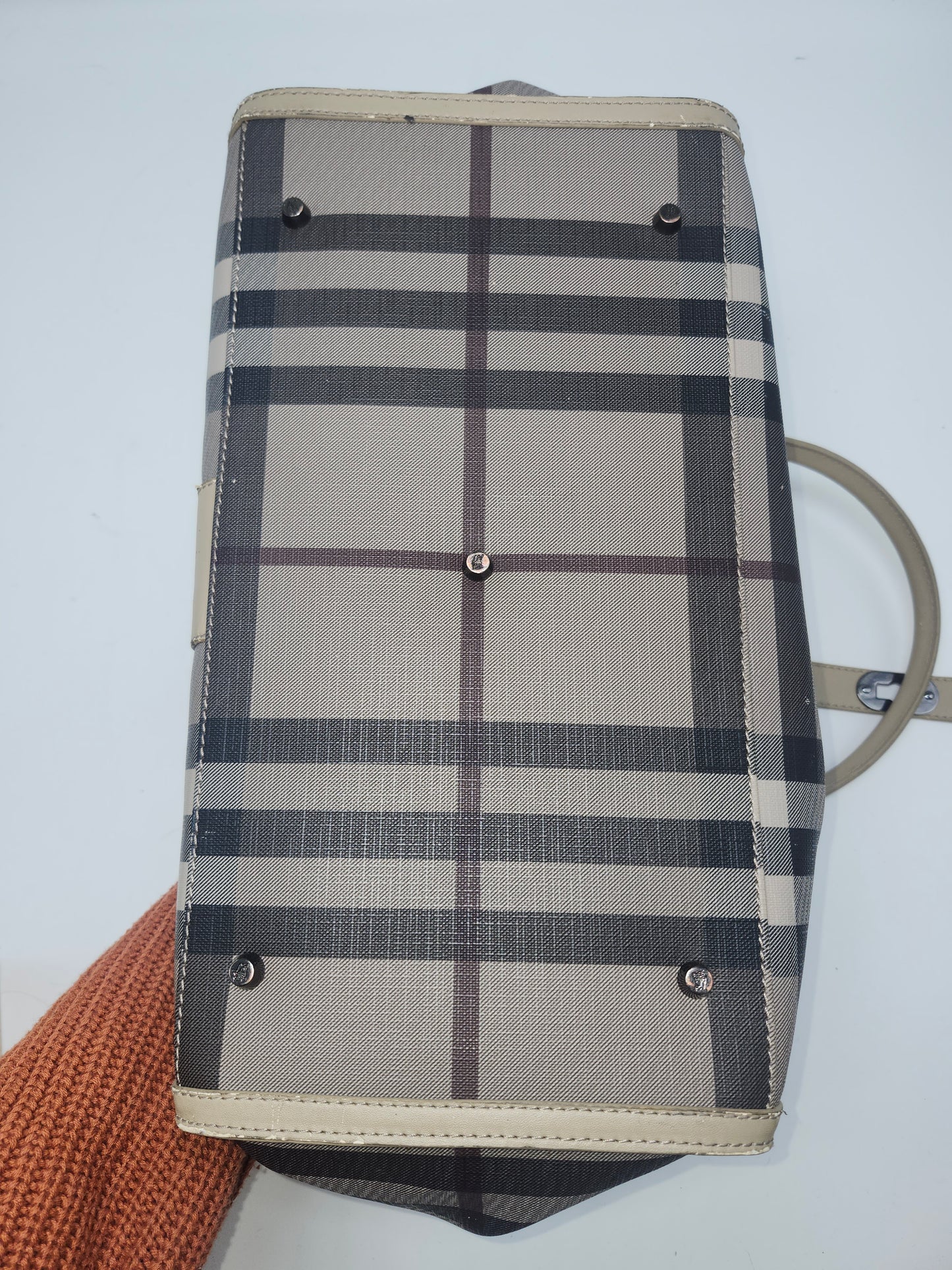 *Burberry* Smoked Check Bartow Bowler Bag