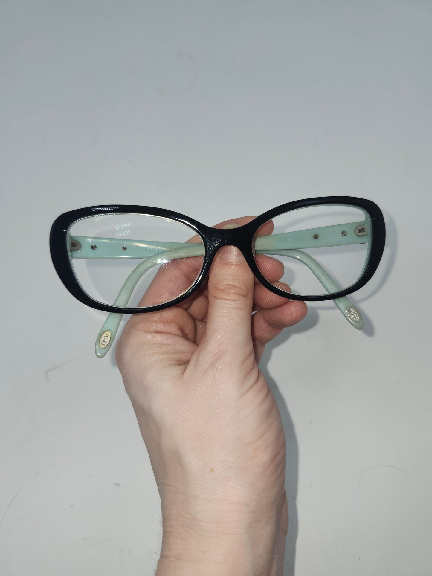 *Tiffany & Co* Eye Glasses Tiffany Blue & Black with Silver Hardware & Case