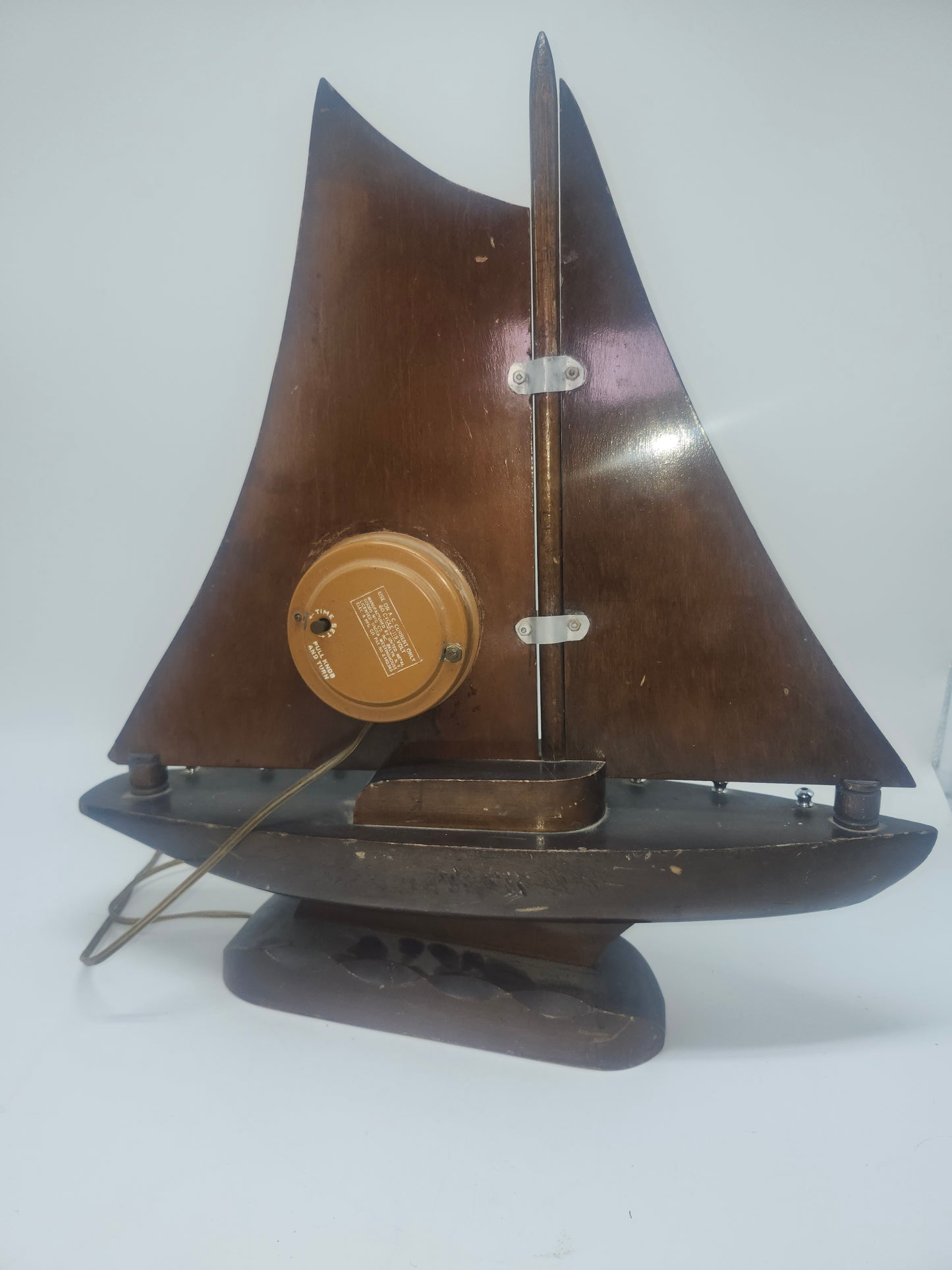 MCM Nautical Wooden Clock by United Company
