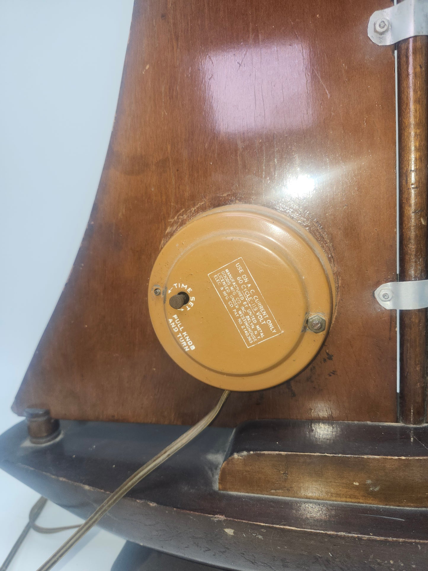 MCM Nautical Wooden Clock by United Company