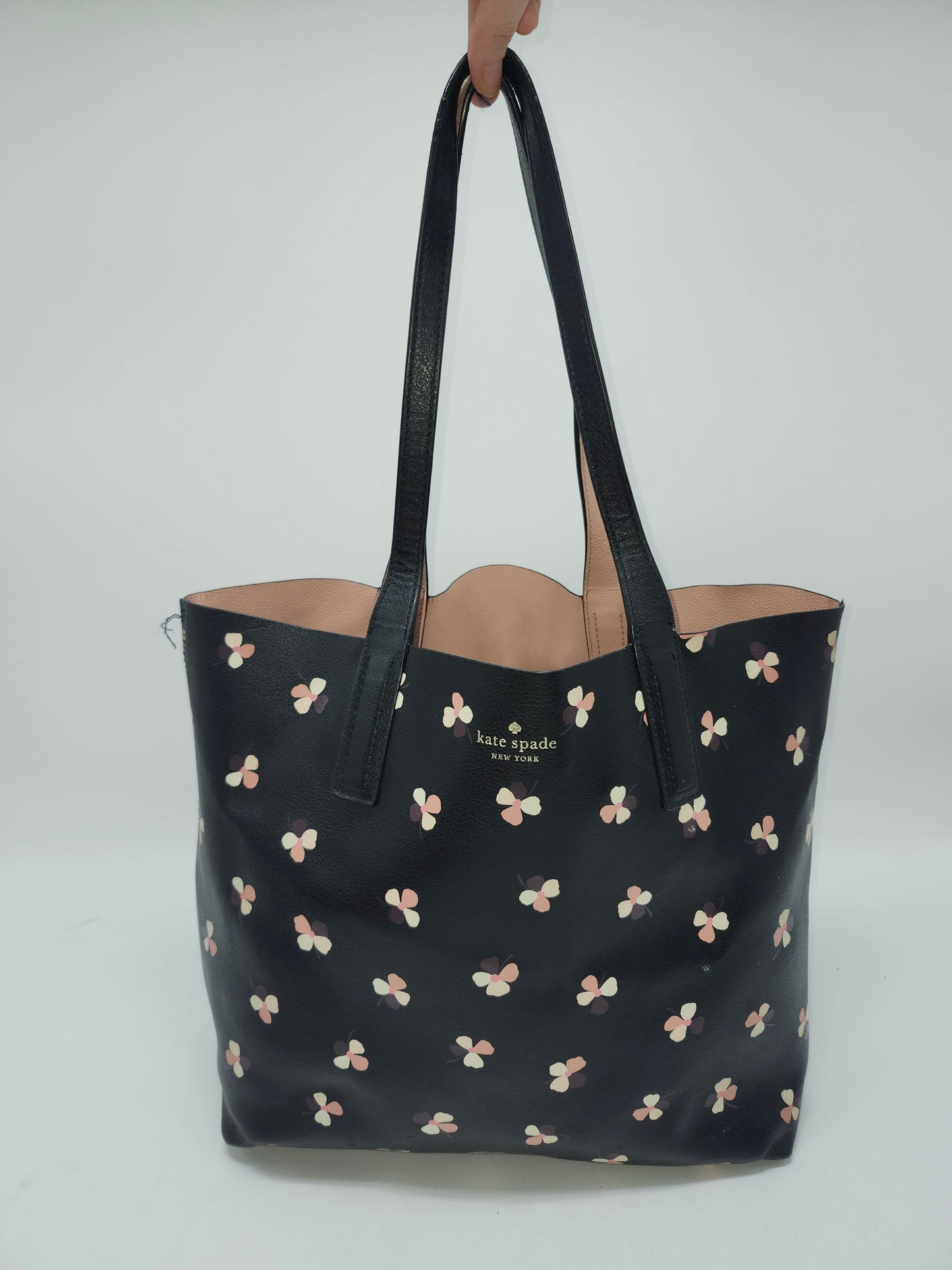 *Kate Spade* Floral Large Reversible Tote in Double-Faced Leather