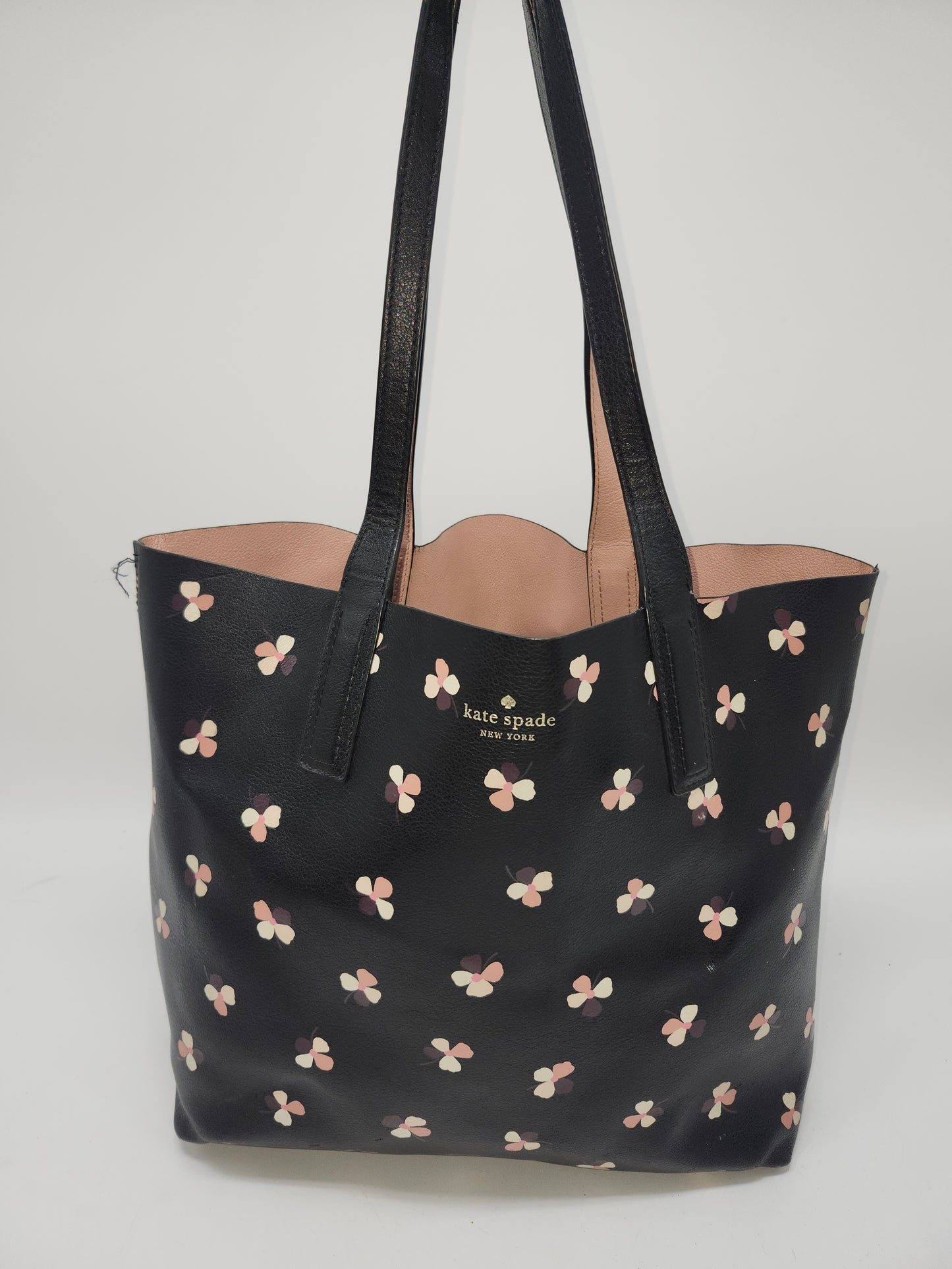 *Kate Spade* Floral Large Reversible Tote in Double-Faced Leather