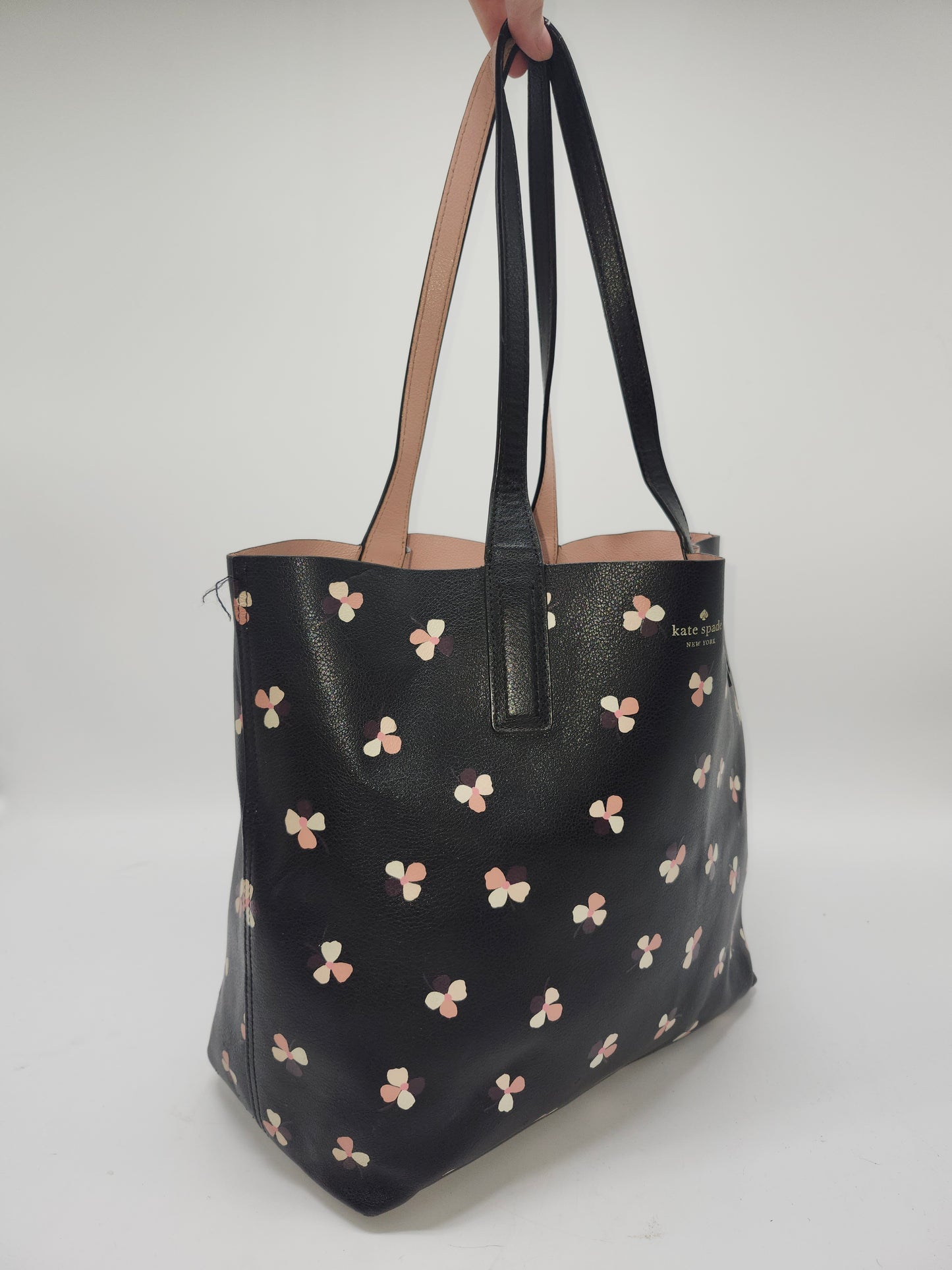 *Kate Spade* Floral Large Reversible Tote in Double-Faced Leather